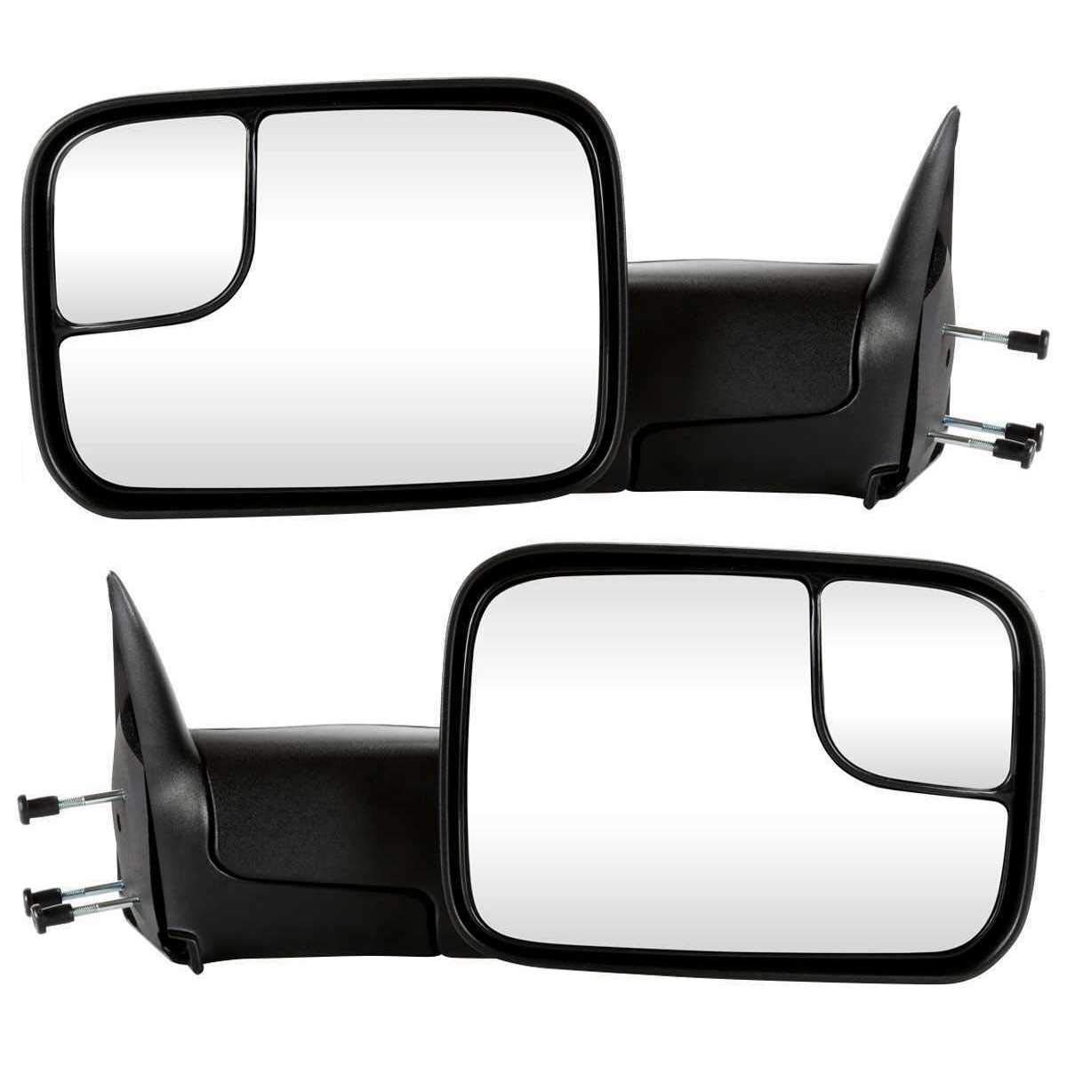 HuaZo Manual Tow Side Mirror Pair for 1994-2001 Chevy/GMC 1500 2500 3500 Pickup Trucks - KAPCH1320258PR, CH1320332 - Perfect for Replacement & Off-Road Adventures