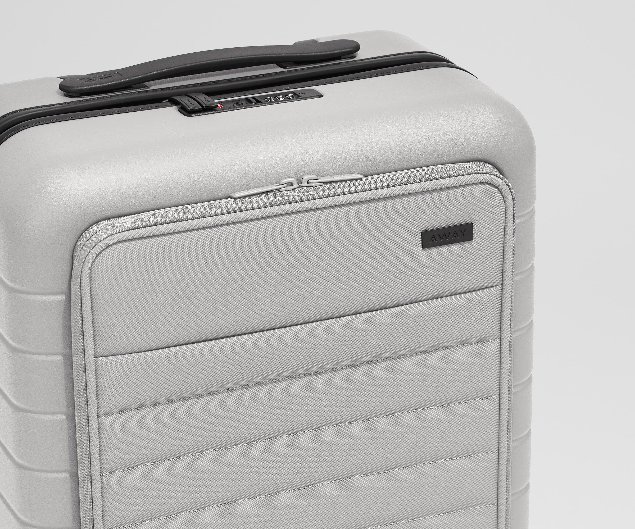 Premium The Executive Carry On Luggage in Cloud Gray - Lightweight & Durable Suitcase for Business Travel & Weekend Getaways