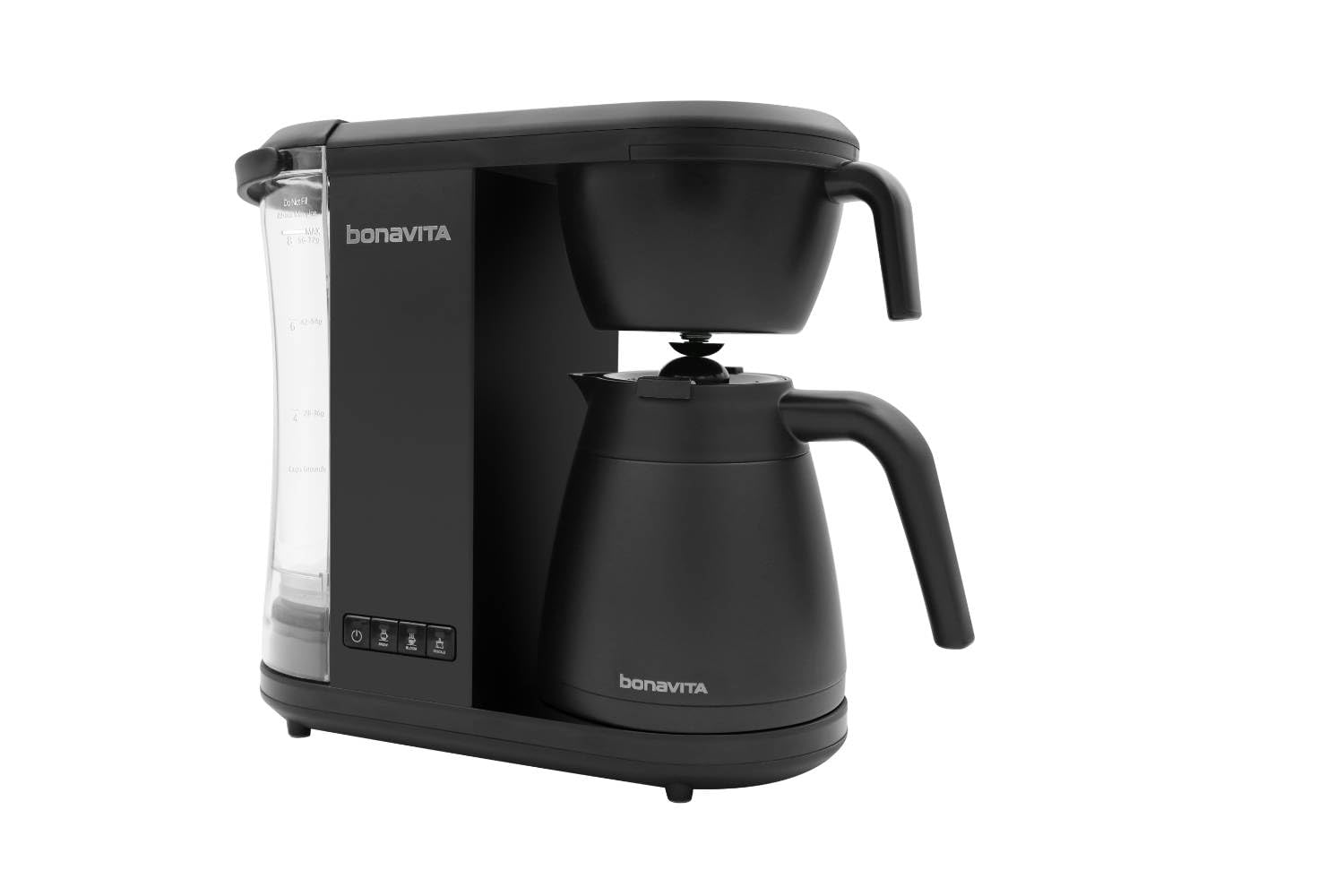 Bonavita Enthusiast 8 Cup Drip Coffee Maker - SCA Certified Pour Over Coffee Brewer with Thermal Carafe, Stainless Steel Panel & Removable Water Reservoir - Perfect for Home, Office & Specialty Coffee Shops - Matte Black Finish