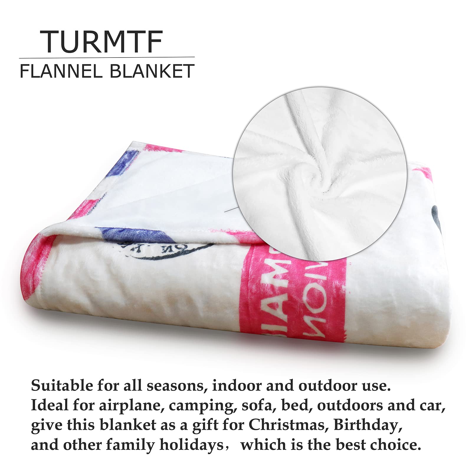 TURMTF Soft Fleece Blanket for Husband - Anniversary, Birthday, Christmas & Valentine's Day Gift Ideas from Wife - Cozy Throw Blanket for Couch, Bed & Romantic Nights