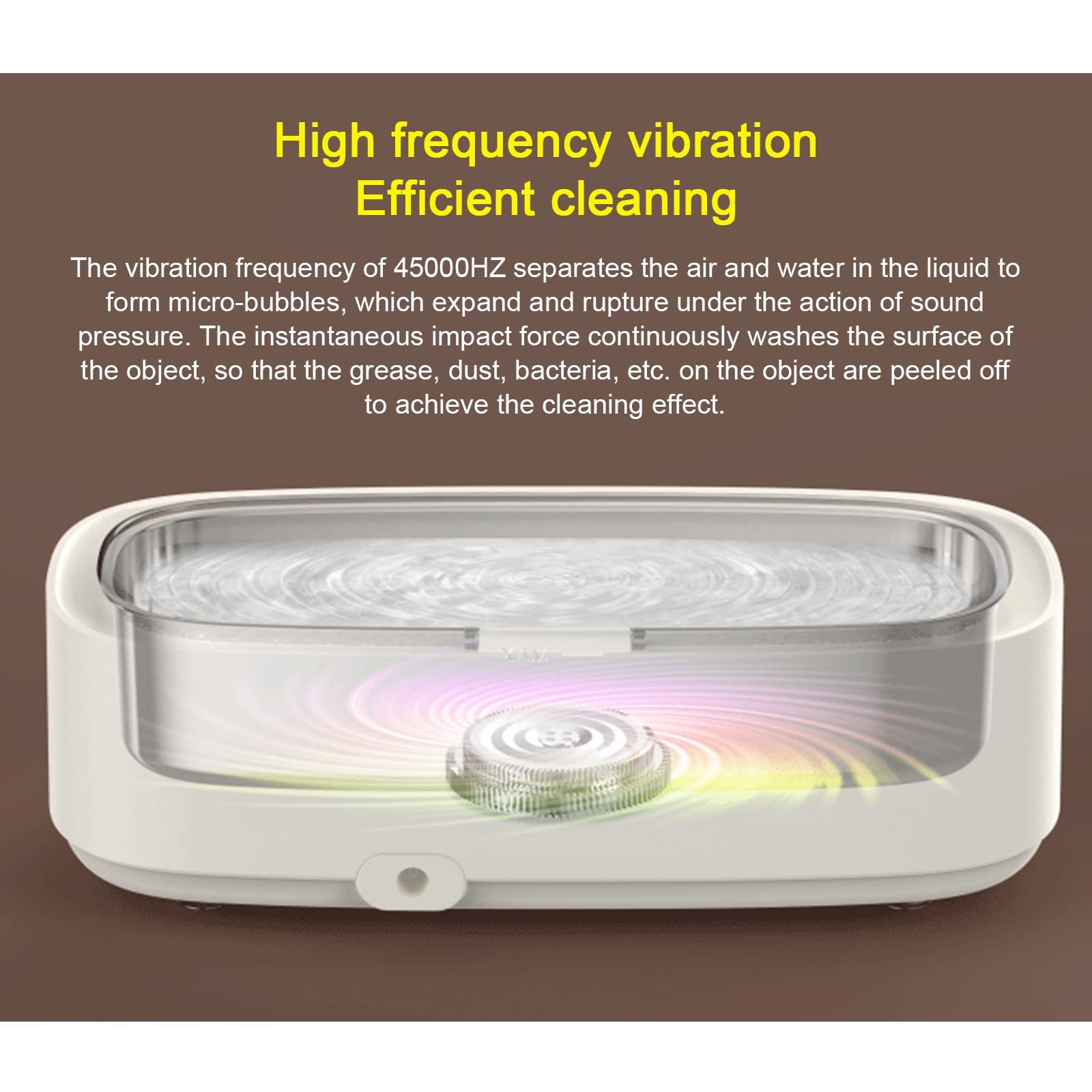 TXTC 300ML Ultrasonic Jewelry Cleaner - Portable & Quiet 45KHz Sonic Cleaner for Gold, Silver, Watches, Glasses, Retainers | Home & Travel Jewelry Care Solution (White)