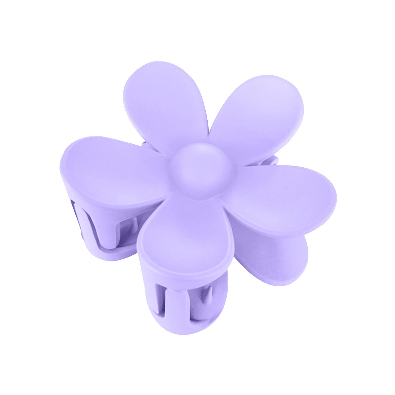 Matte Flower Hair Clips for Women - Non Slip Big Hair Claw Clips (6PCS, 6 Colors) - Strong Hold Barrettes for Medium to Thick Hair - Perfect for Girls, Teens & Adults - Great for Work, School, Gym and Everyday Hairstyles