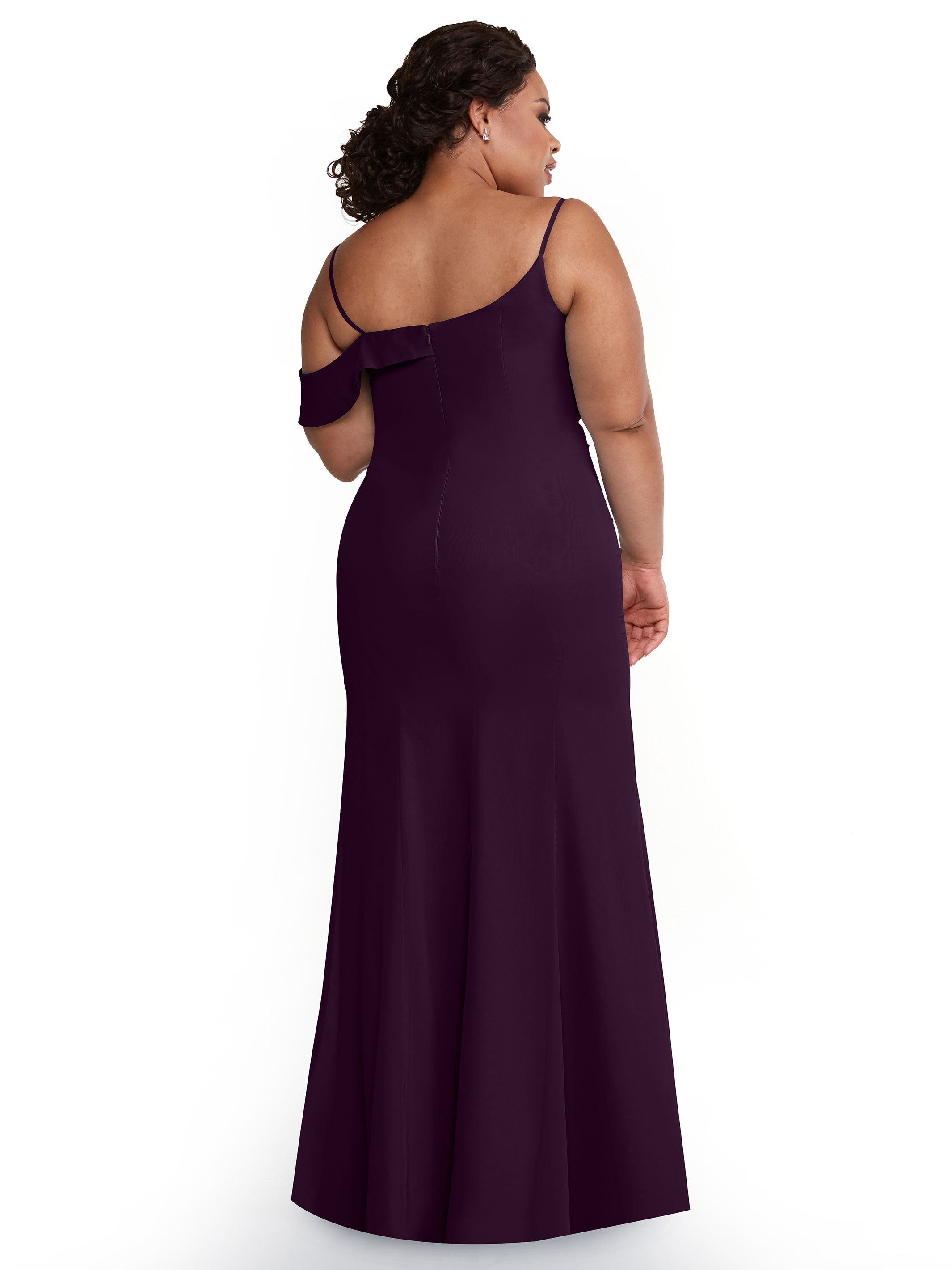 Elegant One Shoulder Fit & Flare Chiffon Bridesmaid Dress 80153 - Perfect for Weddings, Formal Events & Special Occasions