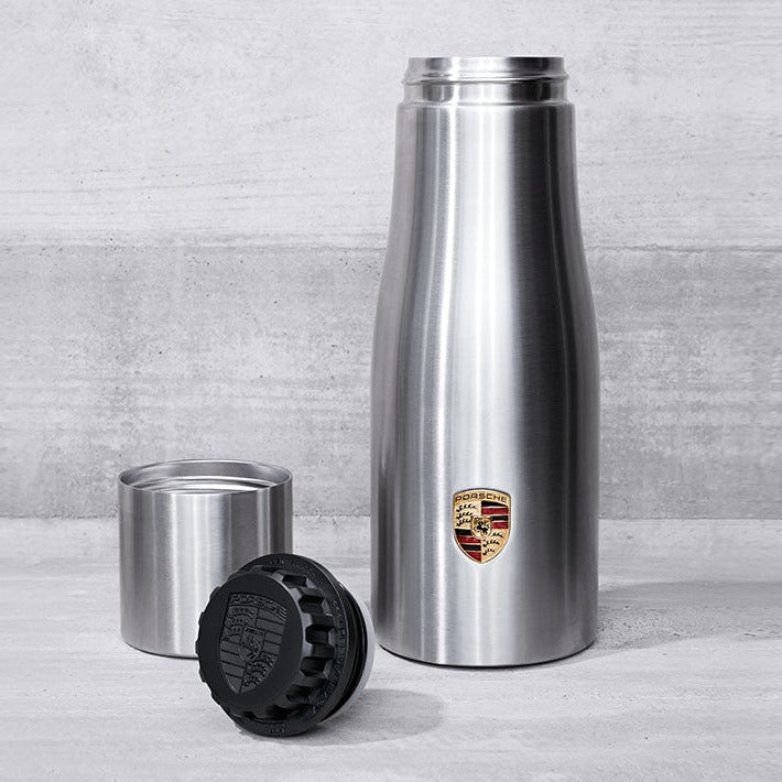 Porsche Stainless Steel Insulated Thermos Bottle - 20oz Vacuum Insulated Water Bottle for Hot & Cold Drinks - Perfect for Travel, Gym, Office & Outdoor Activities