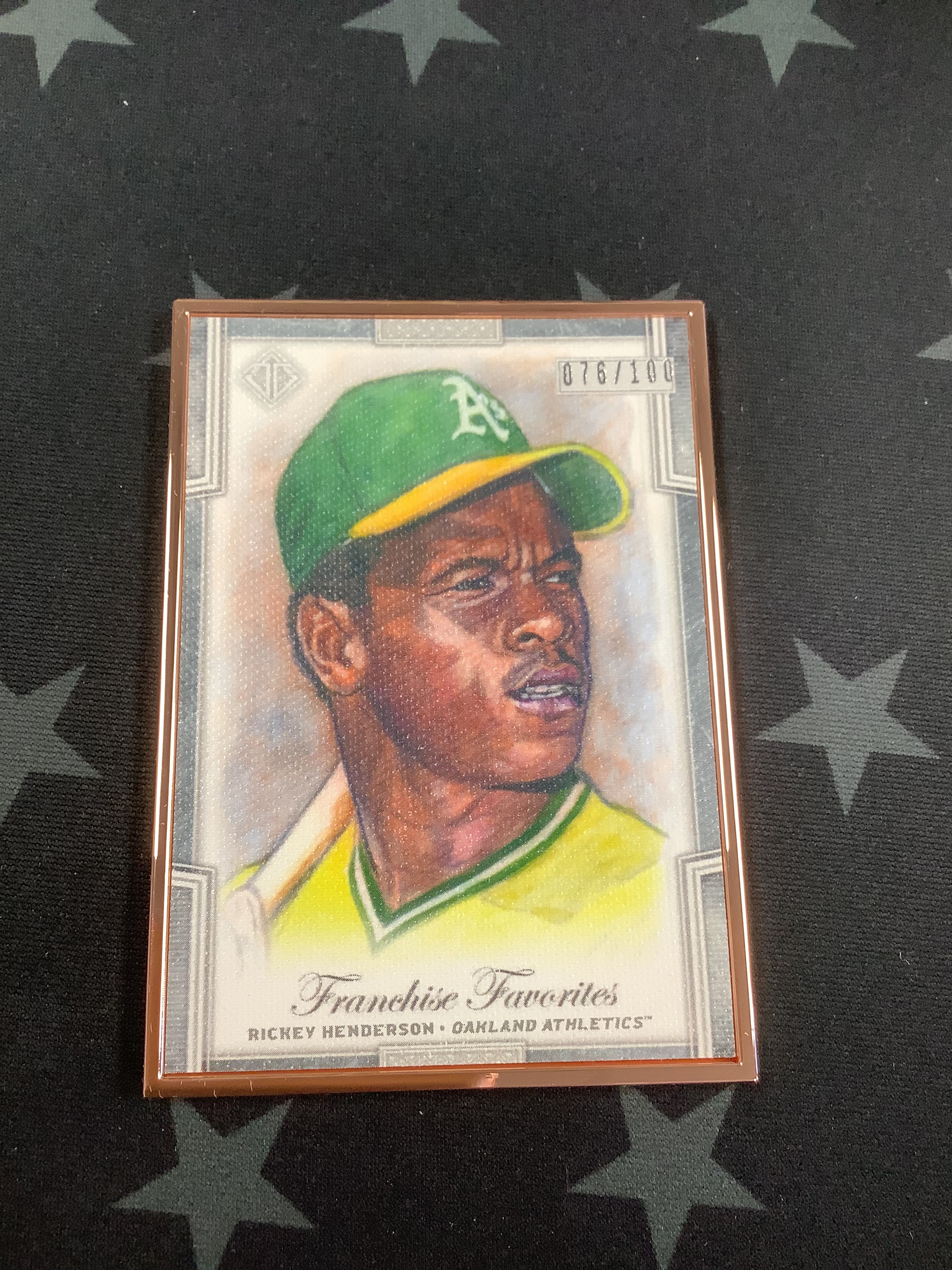 2019 Rickey Henderson Franchise Favorites Transcendent Collection Baseball Card #FFR RIH /100 - Limited Edition MLB Memorabilia for Collectors & Sports Fans