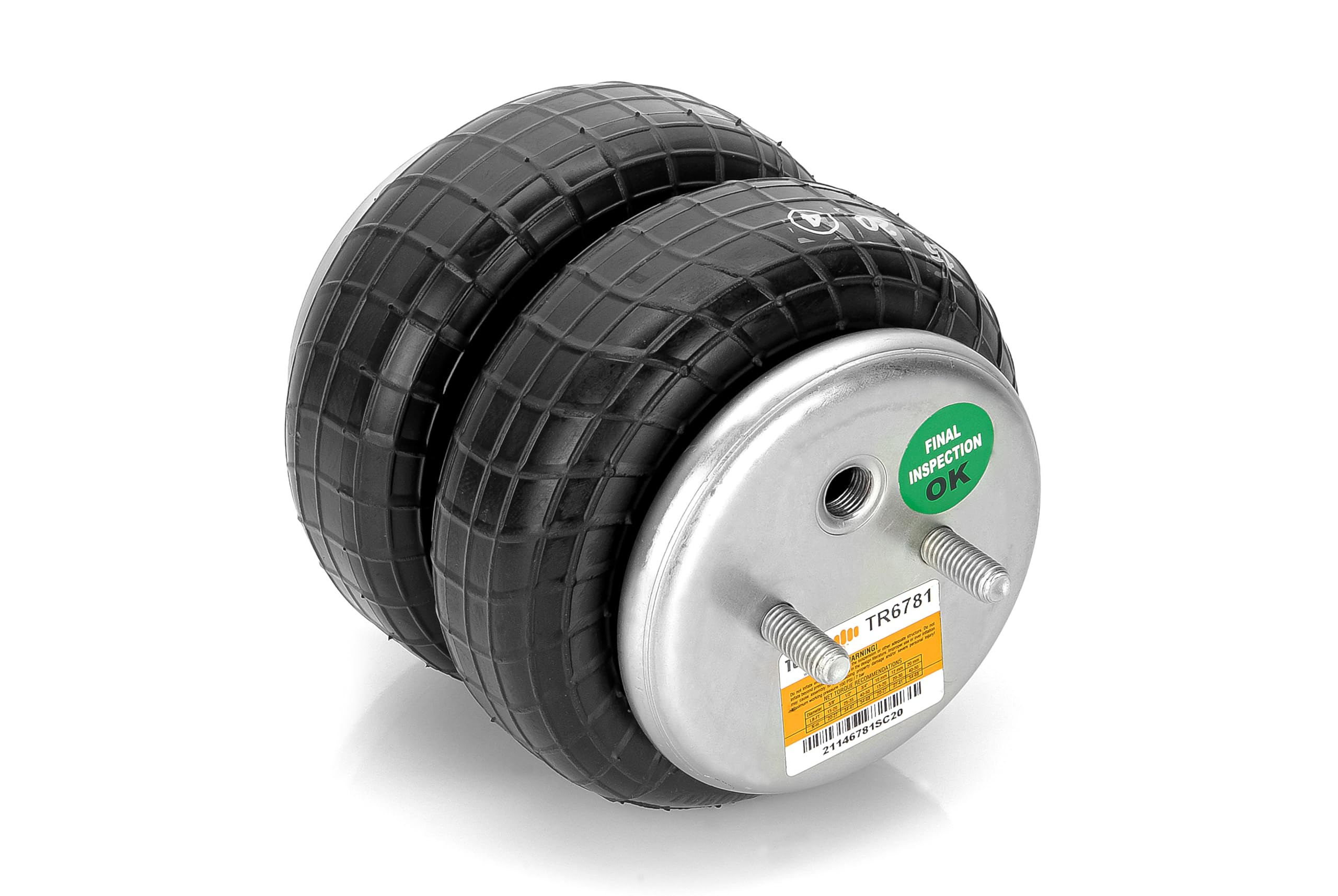 TORQUE 6781 Air Bag Replacement for Firestone Ride Rite 6781 & 6957 - Compatible with Torque Airbag Suspension Kits, Includes Fittings & Tubing (Replaces Firestone 6781 & 6957 Air Bags) - Perfect for Heavy-Duty Trucks, Towing, and Improved Ride Comfort (TR6781)