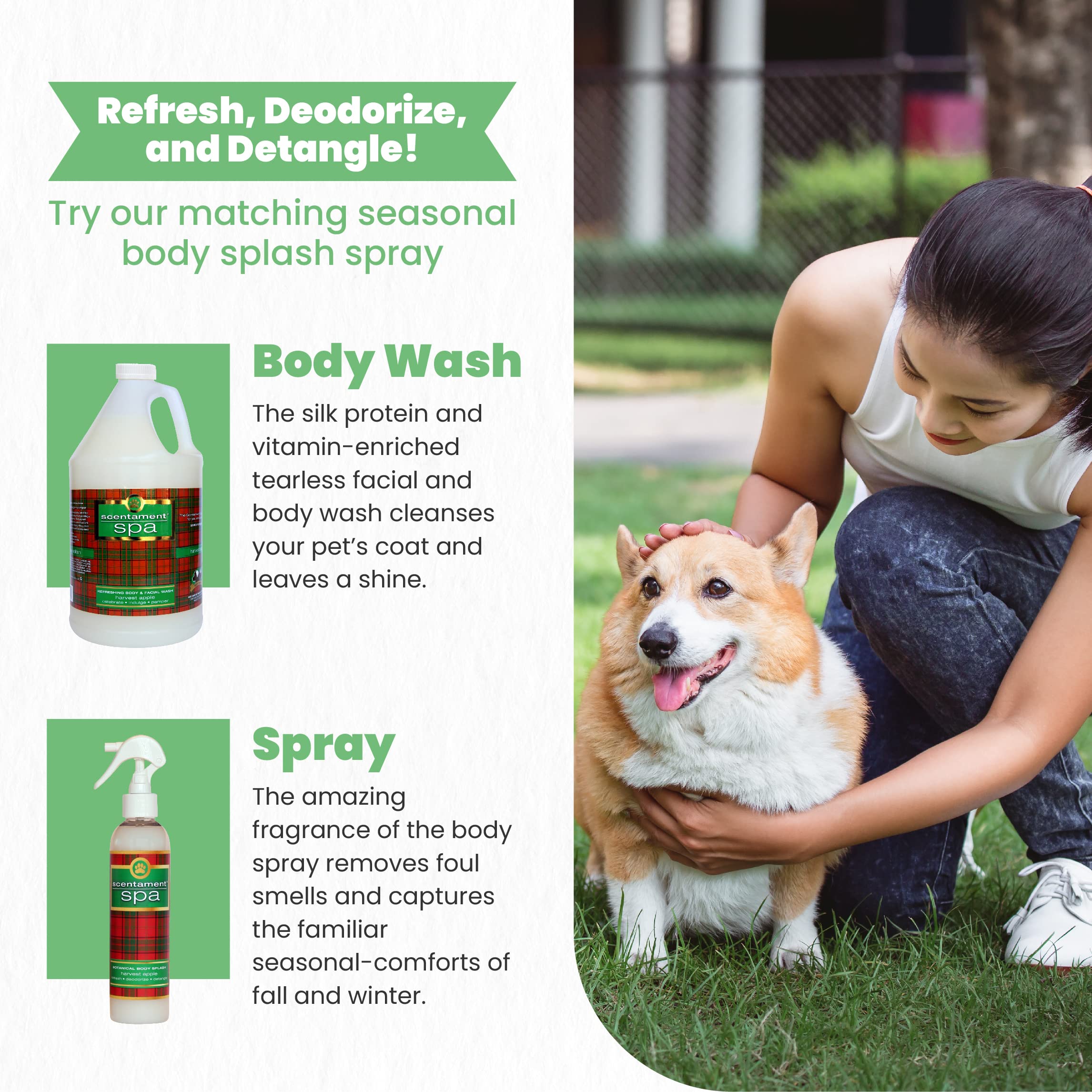 Best Shot Scentament Spa Seasonal Facial & Body Wash - Harvest Apple Scent, 1 Gallon | Hydrating Cleanser for Face & Body | Perfect for Spa Days, Seasonal Self-Care & Holiday Gifting