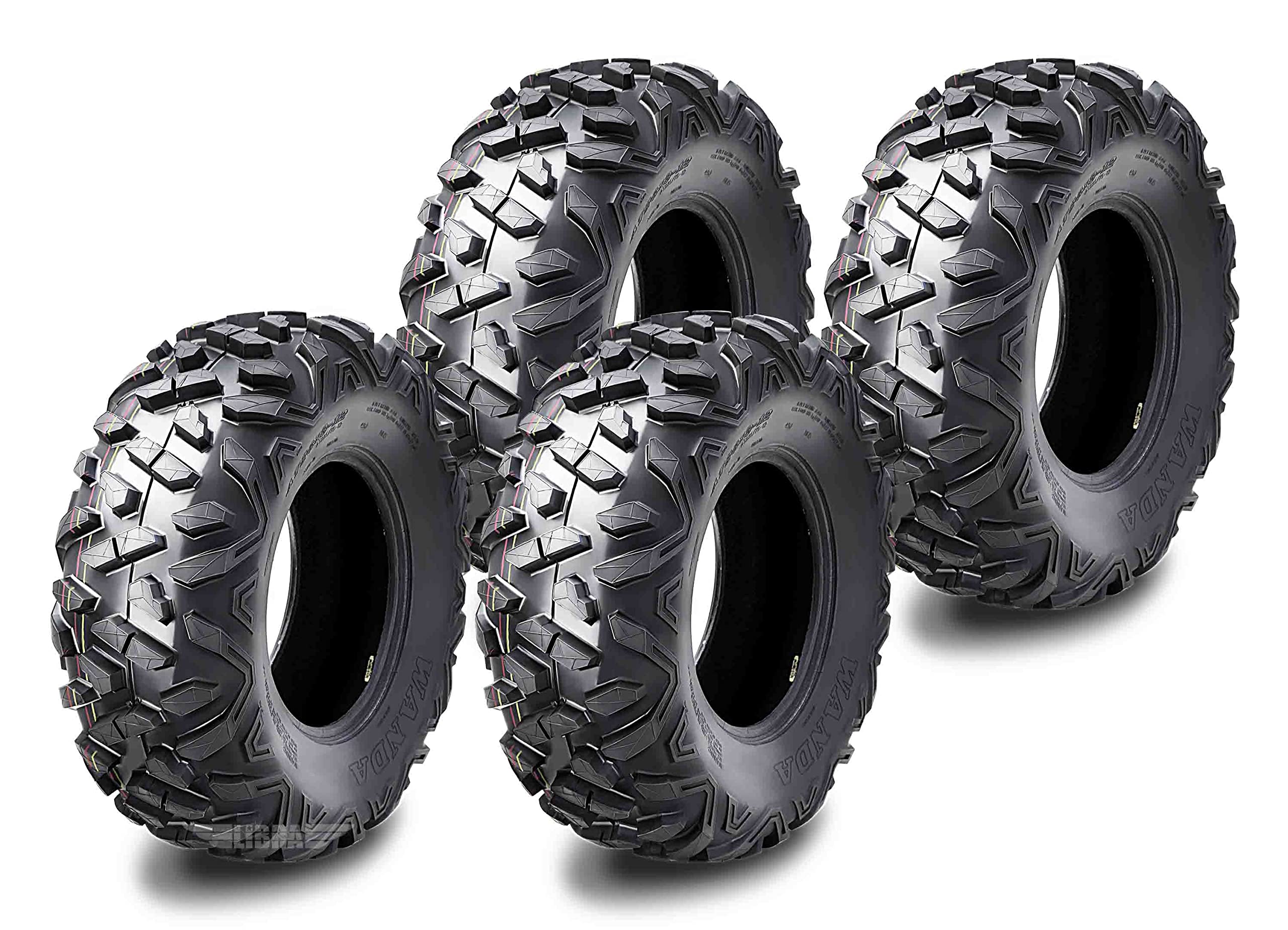 WANDA 25x8-12 ATV Tires (Set of 4) - Front & Rear Replacement for 2016 CFMOTO CFORCE 400 - All-Terrain Off-Road Performance for Mud, Sand & Trail Riding