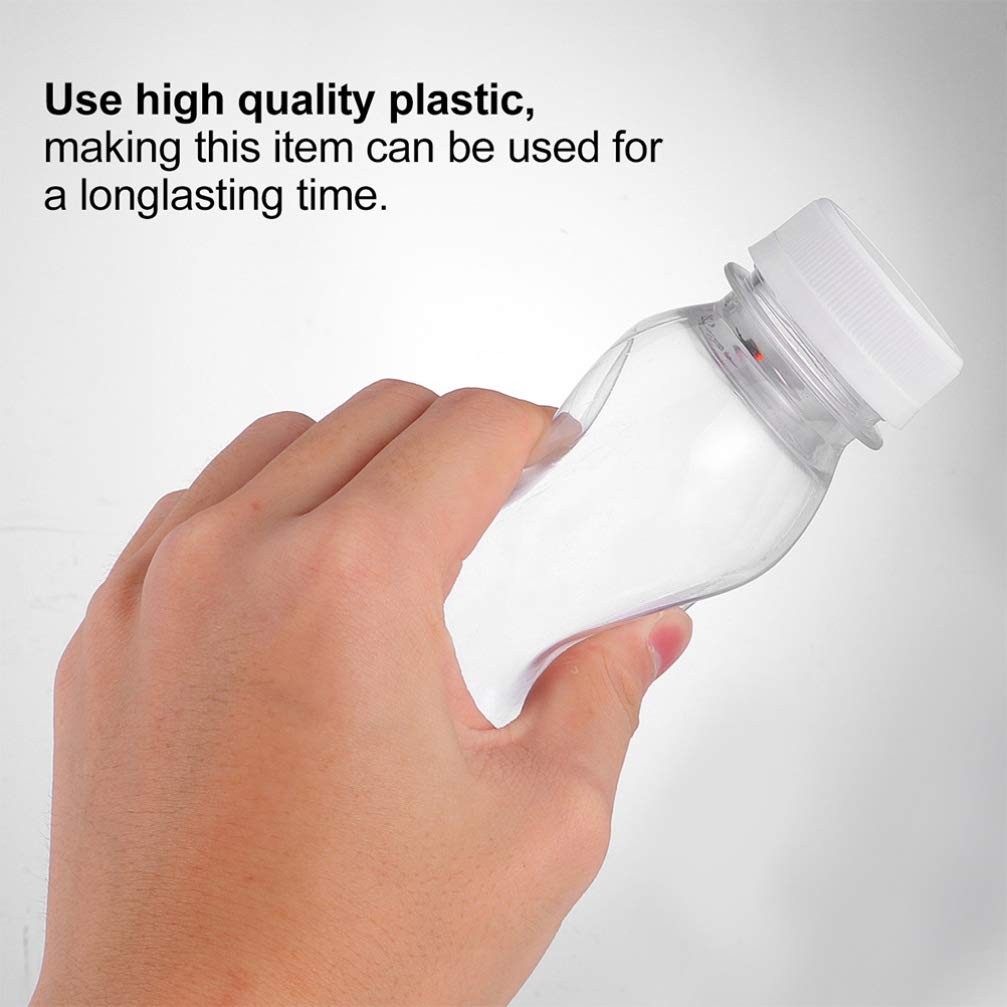 Hemoton 12-Pack Transparent Plastic Juice & Yogurt Bottles - BPA-Free Milk Containers, Beverage Storage for Smoothies, Pudding, Yogurt Drinks | Perfect for Home, Office, and Party Use