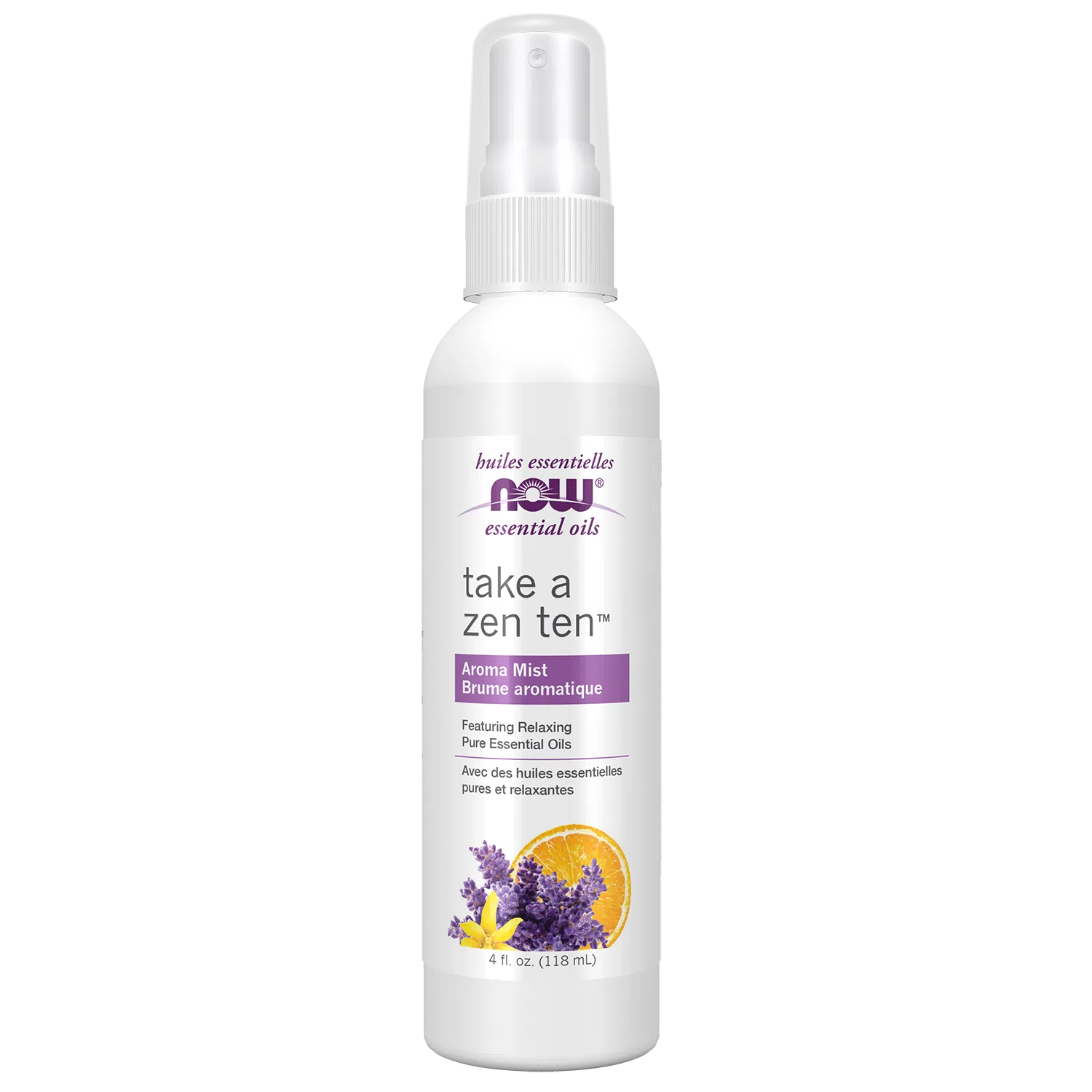 NOW Take A Zen Ten™ Aroma Mist - Relaxing Essential Oil Spray for Stress Relief & Meditation | Perfect for Home, Office & Yoga Studio Use