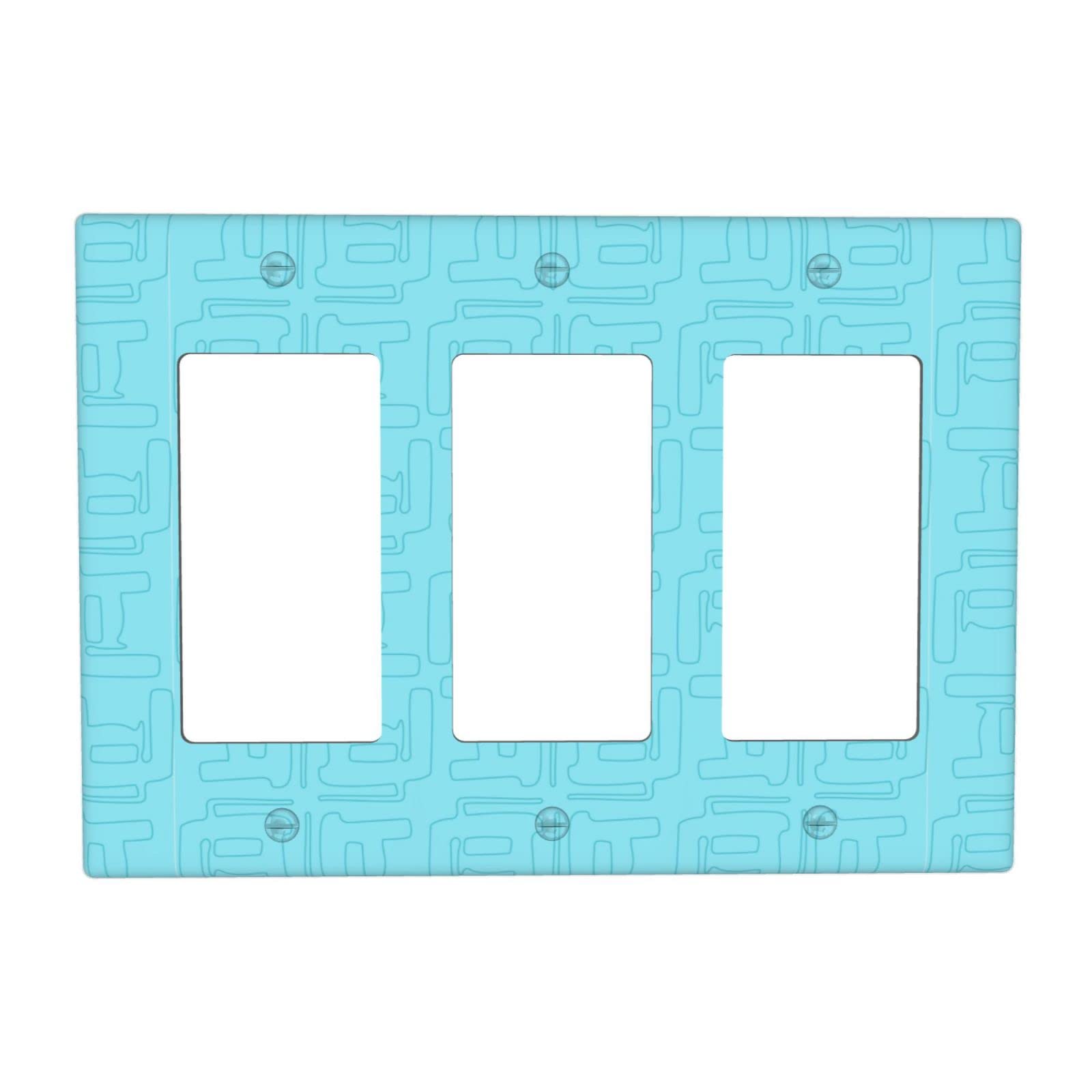 Customizable Decorative Switch Cover Wall Plate - Glossy Finish, Unbreakable Polycarbonate (3 Units 4.65