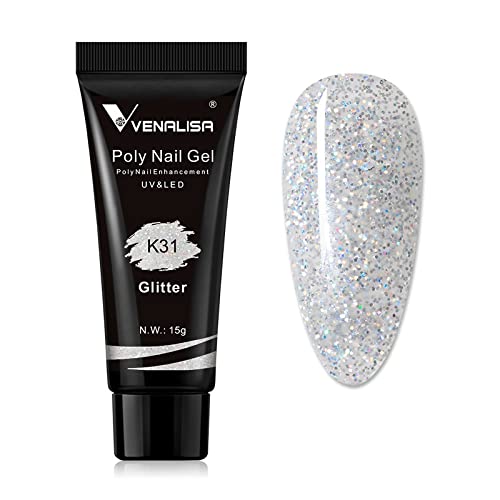 Venalisa Poly Builder Gel - 15g Acrylic Nail Extension Gel for Strong & Natural-Looking Nails (Color K31) | Perfect for DIY Manicures, Salon Professionals & Nail Art Designs