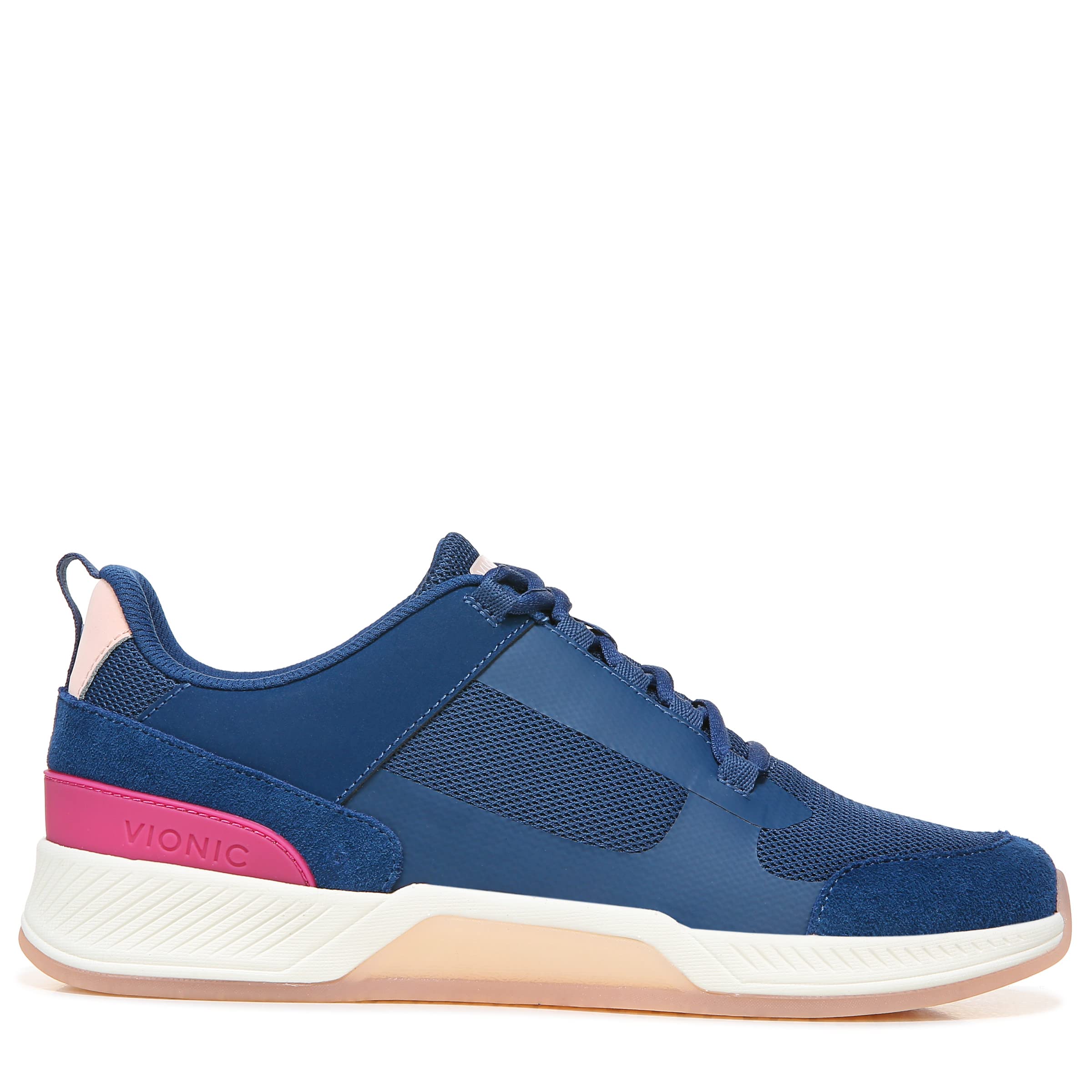 Vionic Fearless Women's Comfort Sneakers - Dark Blue/Very Berry - Size 11 Medium - Perfect for Walking, Travel & Everyday Wear