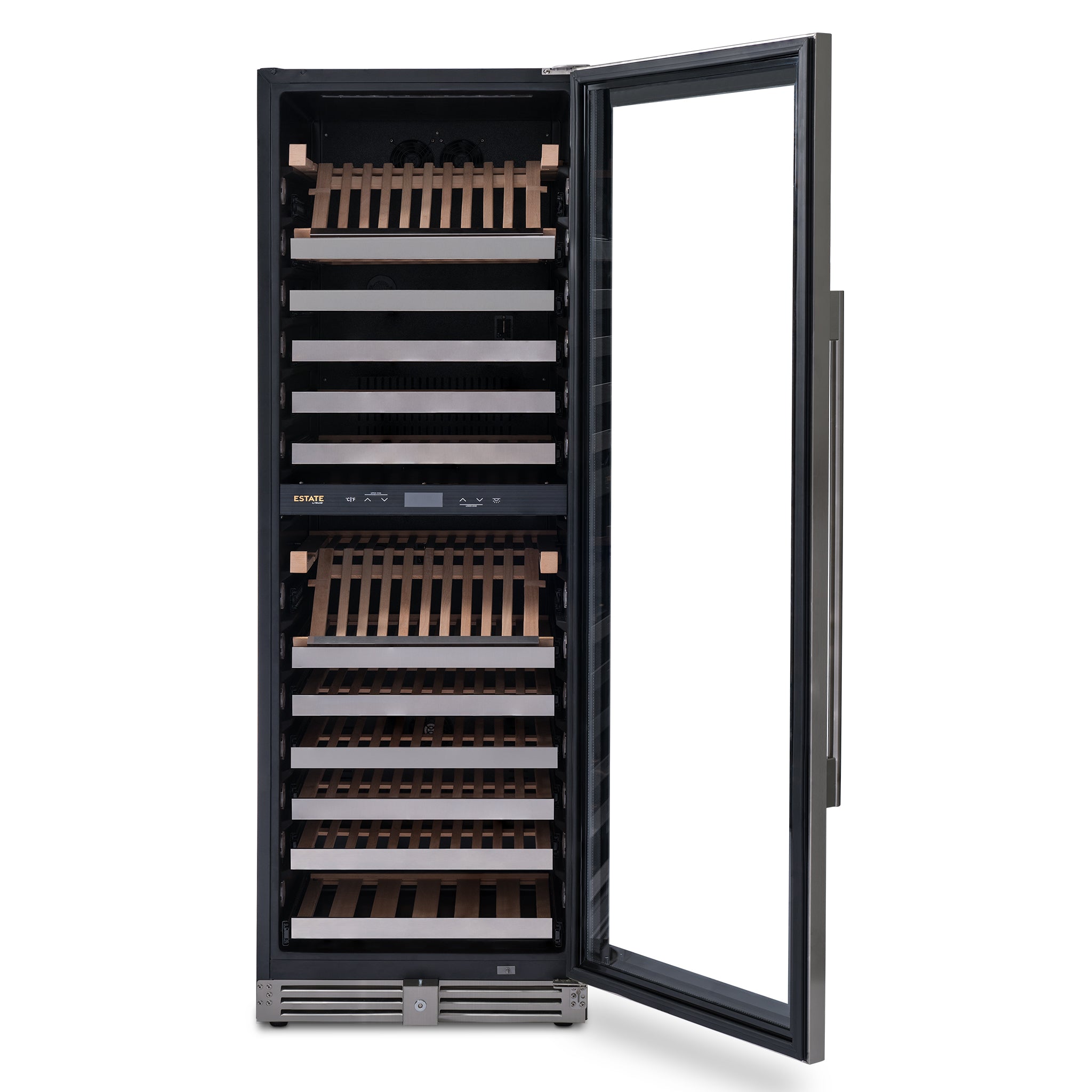 Newair® ESTATE 160 Bottle Freestanding Stainless Steel Wine Cooler Refrigerator - Perfect for Home Bars, Wine Cellars & Entertaining Spaces
