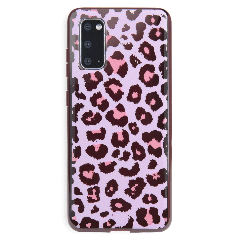 Stylish Pink Leopard Print Samsung Phone Case - Durable Protective Cover for Galaxy S21/S20/Note 20 - Perfect for Women, Girls & Fashion Lovers (Office, School, Travel, Everyday Use)