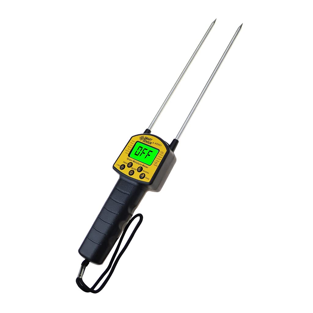 AR991 Digital Grain Moisture Meter - Smart Sensor for Corn, Wheat, Rice, Beans & Peanuts - Portable Humidity Tester for Farming, Agriculture & Food Storage