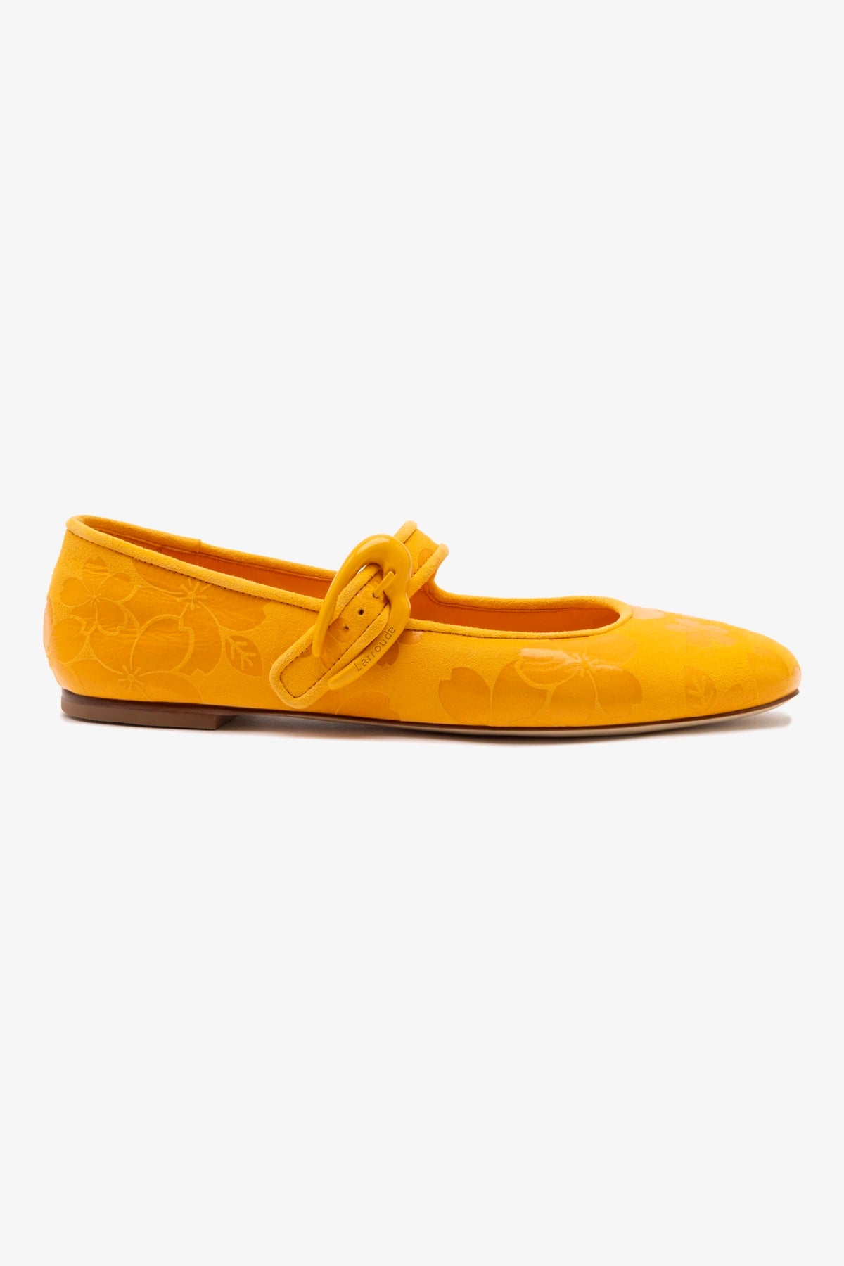 Verona Ballet Flats for Women - Amber Sakura Printed Suede Comfortable Slip-On Shoes | Perfect for Work, Office, and Casual Outfits