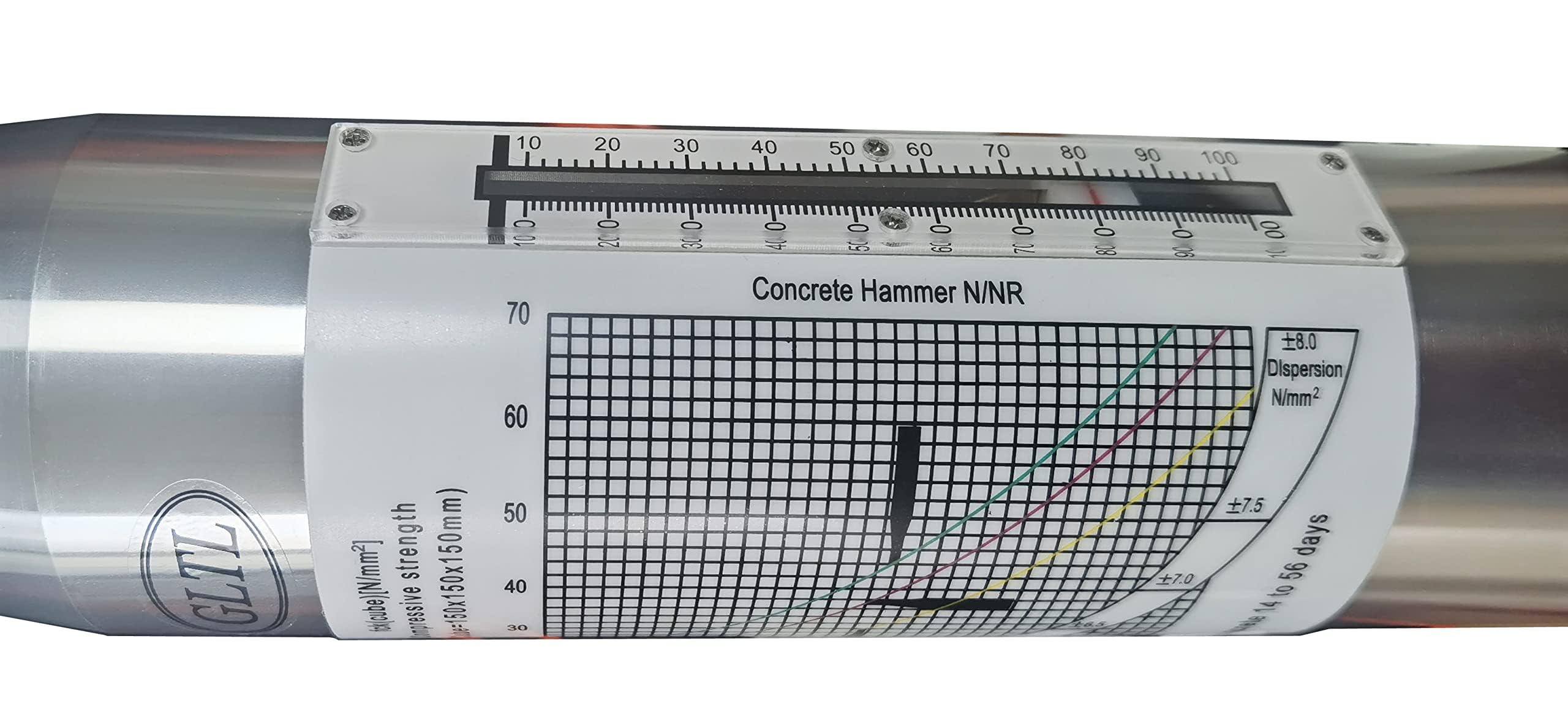 Professional Rebound Hammer - ASTM C805 Compliant Concrete Strength Tester (10-60 MPa Range) | Portable & Accurate for Building, Bridge & Road Construction | Ideal for On-Site Testing & Quality Control