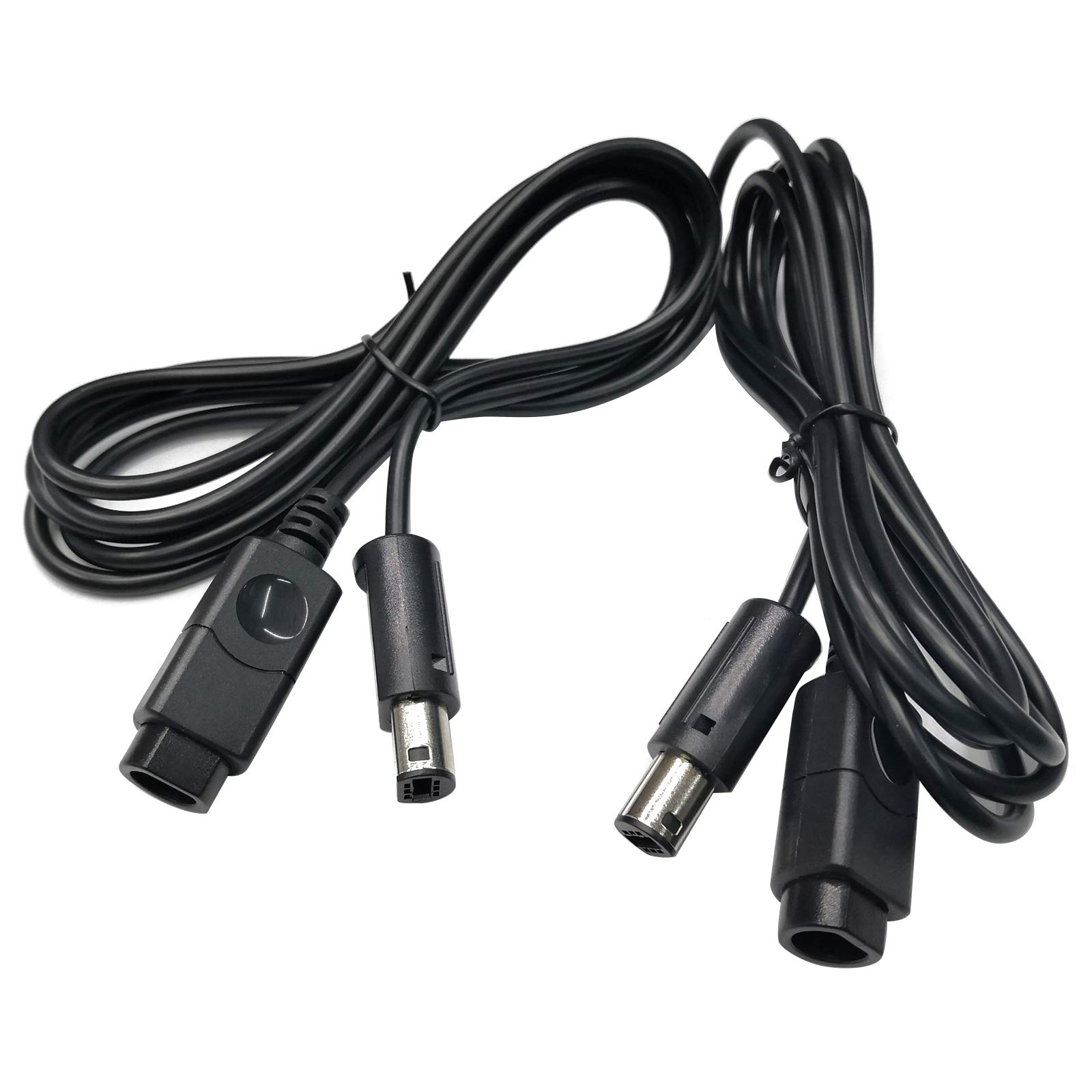 2-Pack 1.8m GameCube Controller Extension Cables - Compatible with Nintendo GameCube Controllers - Perfect for Gaming Setups, Multiplayer Sessions & Console Modding