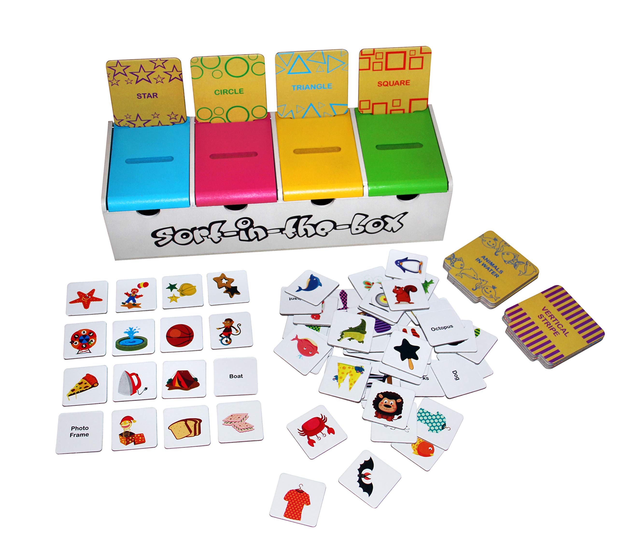 Chalk and Chuckles CC-005 Sort In The Box - Educational Sorting Game for Kids | STEM Learning Toy for Preschool & Kindergarten | Perfect for Classroom & Homeschool Activities
