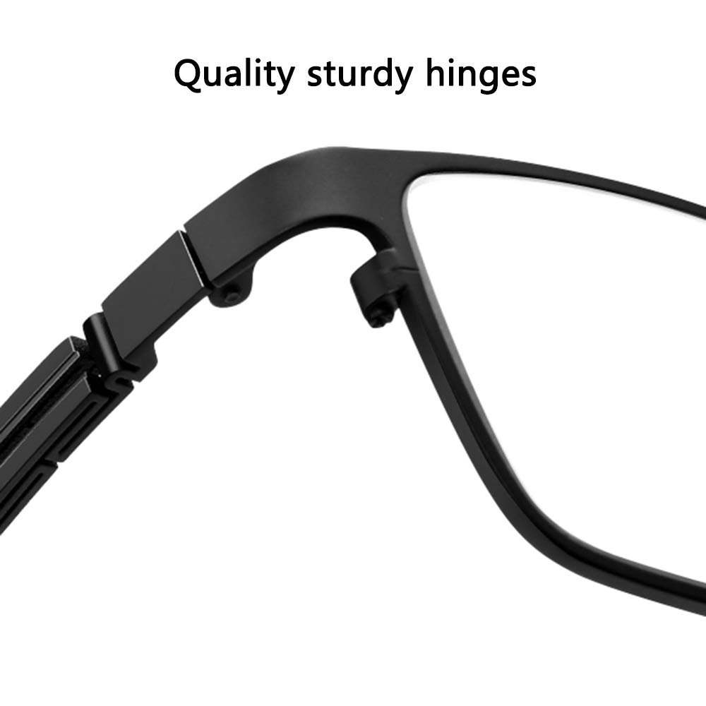 Progressive Multifocal Reading Glasses for Men - UV400 Polarized Photochromic Sunglasses with +2.50 Strength, Black Frame - Perfect for Outdoor Activities, Driving & Computer Use