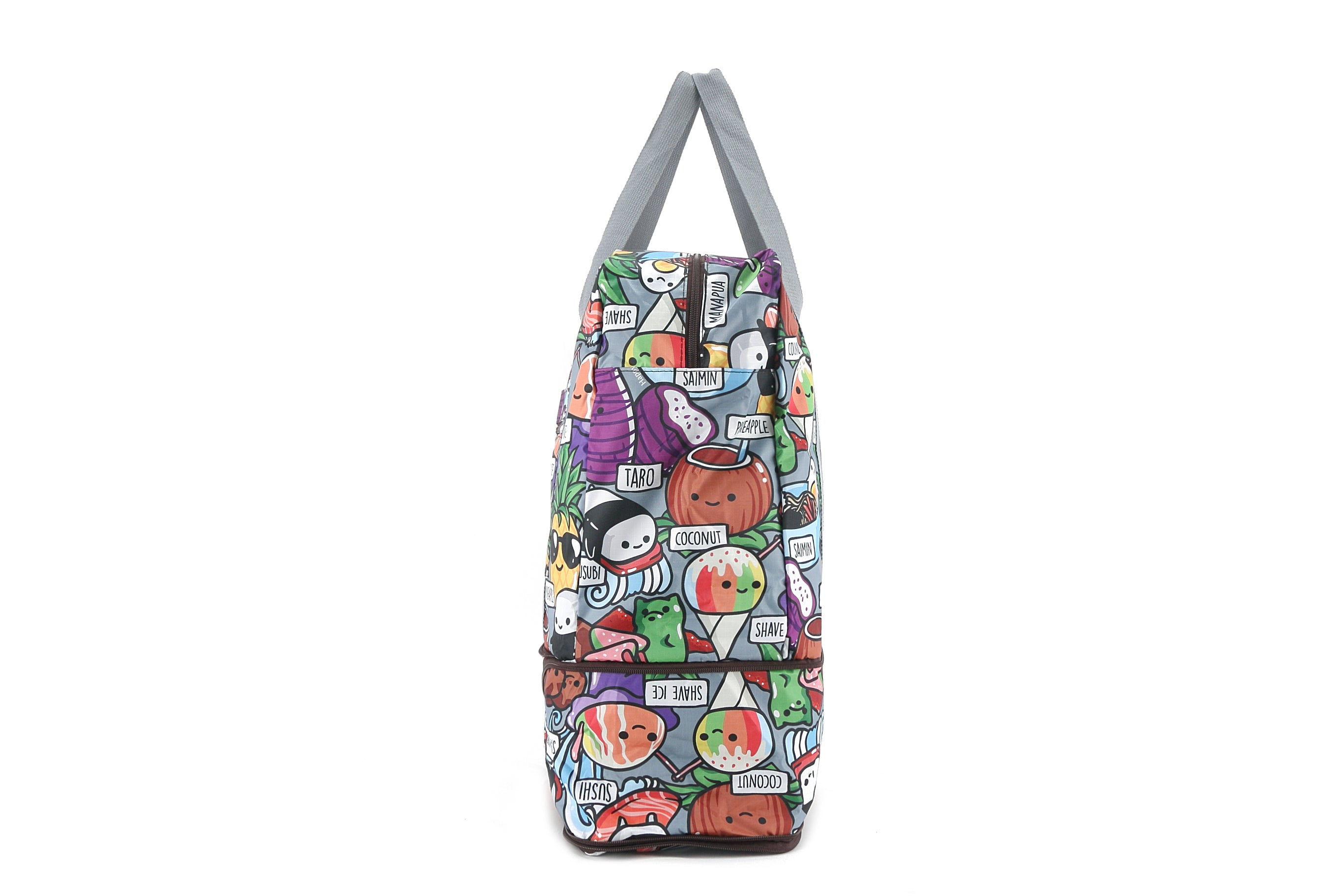 Foldable Duffle Bag for Travel & Gym - Lightweight & Water-Resistant Carry-On Luggage (Sophie Craving Hawaii Grey) - Perfect for Weekend Trips, Sports & Outdoor Adventures