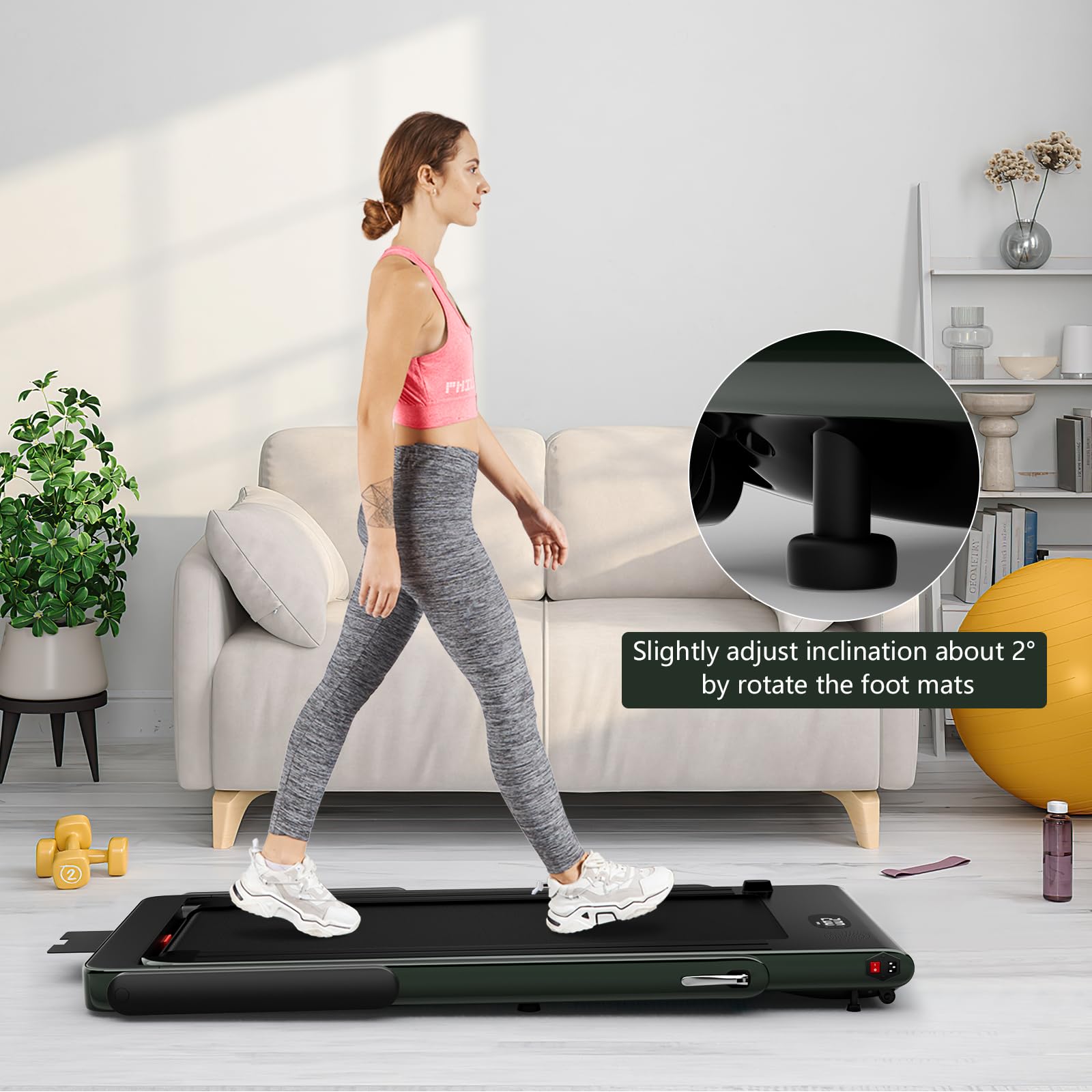 Goplus 1100W Folding Treadmill - Electric Motorized Running Machine for Home Gym Fitness Workout | Compact Space-Saving Design for Small Apartments & Cardio Training