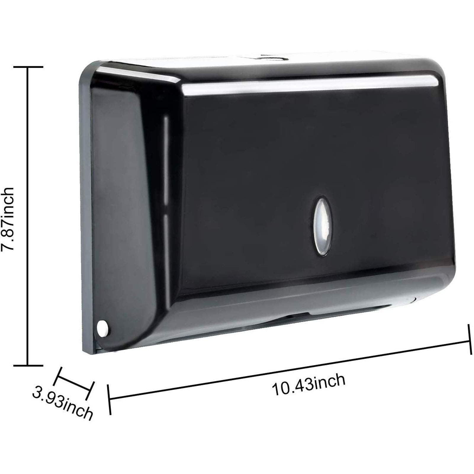 AILELAN Commercial Paper Towel Dispenser - Wall Mount Multifold/C-Fold Toilet Tissue Holder for Kitchen, Restroom & Office - Black (Space-Saving, Hygienic Solution for High-Traffic Areas)