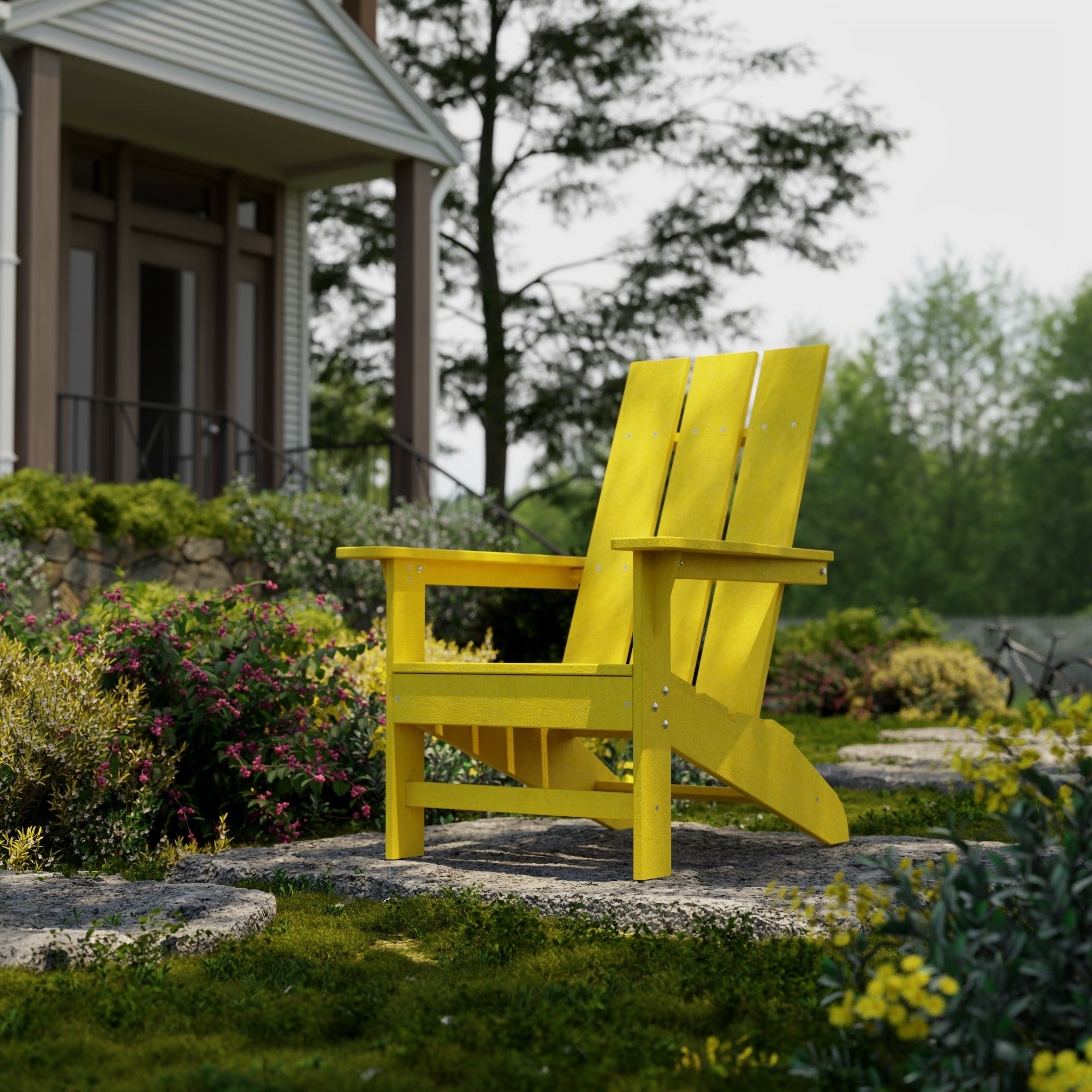 Freedom Modern Adirondack Chair - Weather-Resistant Outdoor Lounge Chair for Patio, Garden & Poolside Relaxation | Comfortable & Durable Polywood Furniture