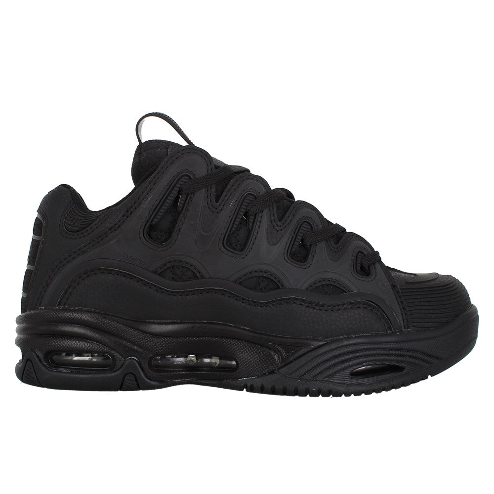 Osiris THE D3 2001 Sneakers - Black Synthetic Leather Skate Shoes for Men & Women | Perfect for Skateboarding, Streetwear & Casual Wear