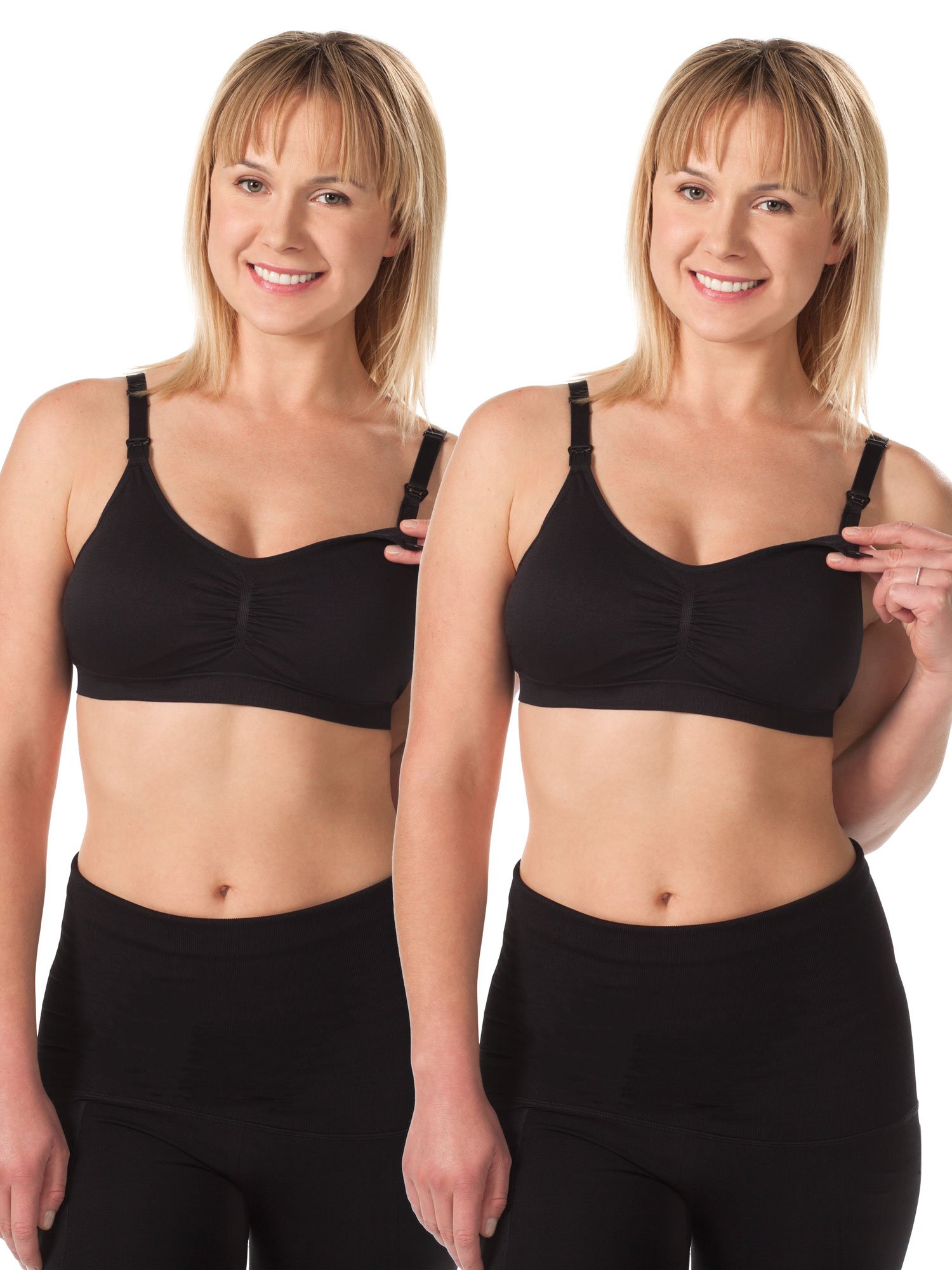 Loving Moments by Leading Lady Women's Seamless Maternity & Nursing Bra with Removable Pads - Comfortable Support for Pregnancy, Breastfeeding & Everyday Wear