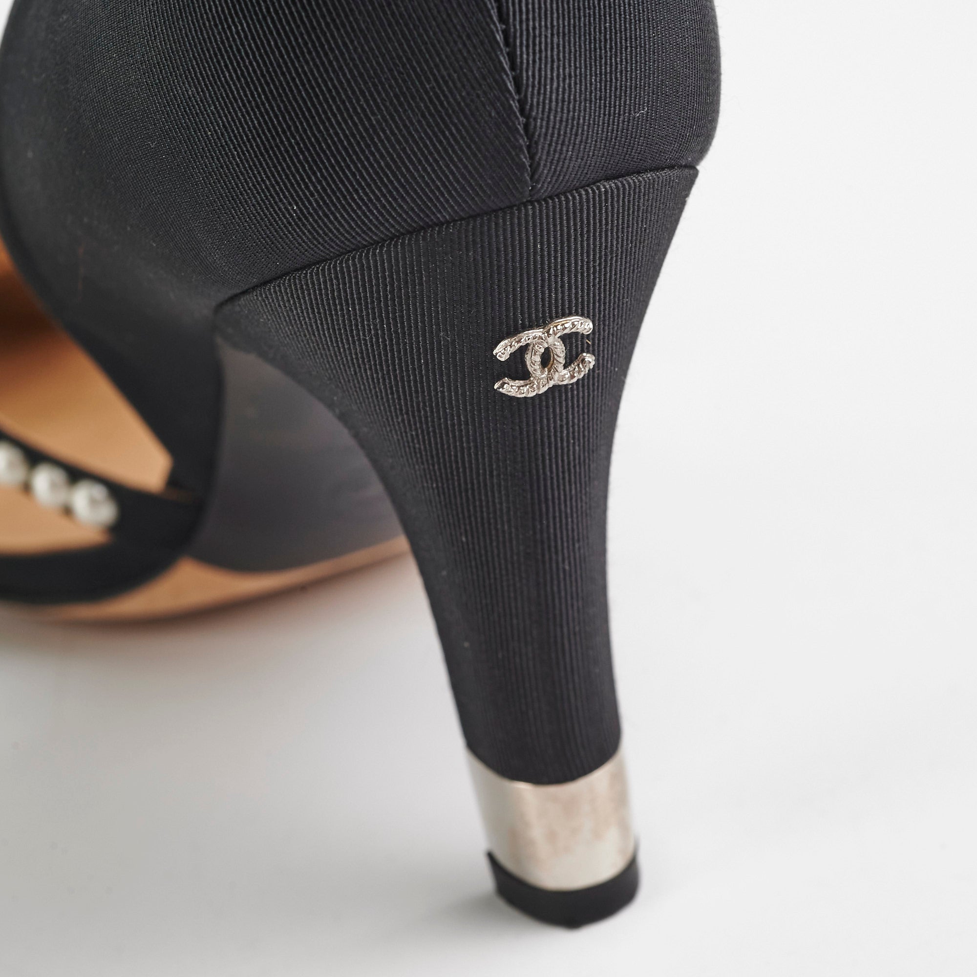 Chanel Black Pearl Heels Women's Size 36 - Luxury High Heel Pumps for Evening Parties, Weddings & Formal Events