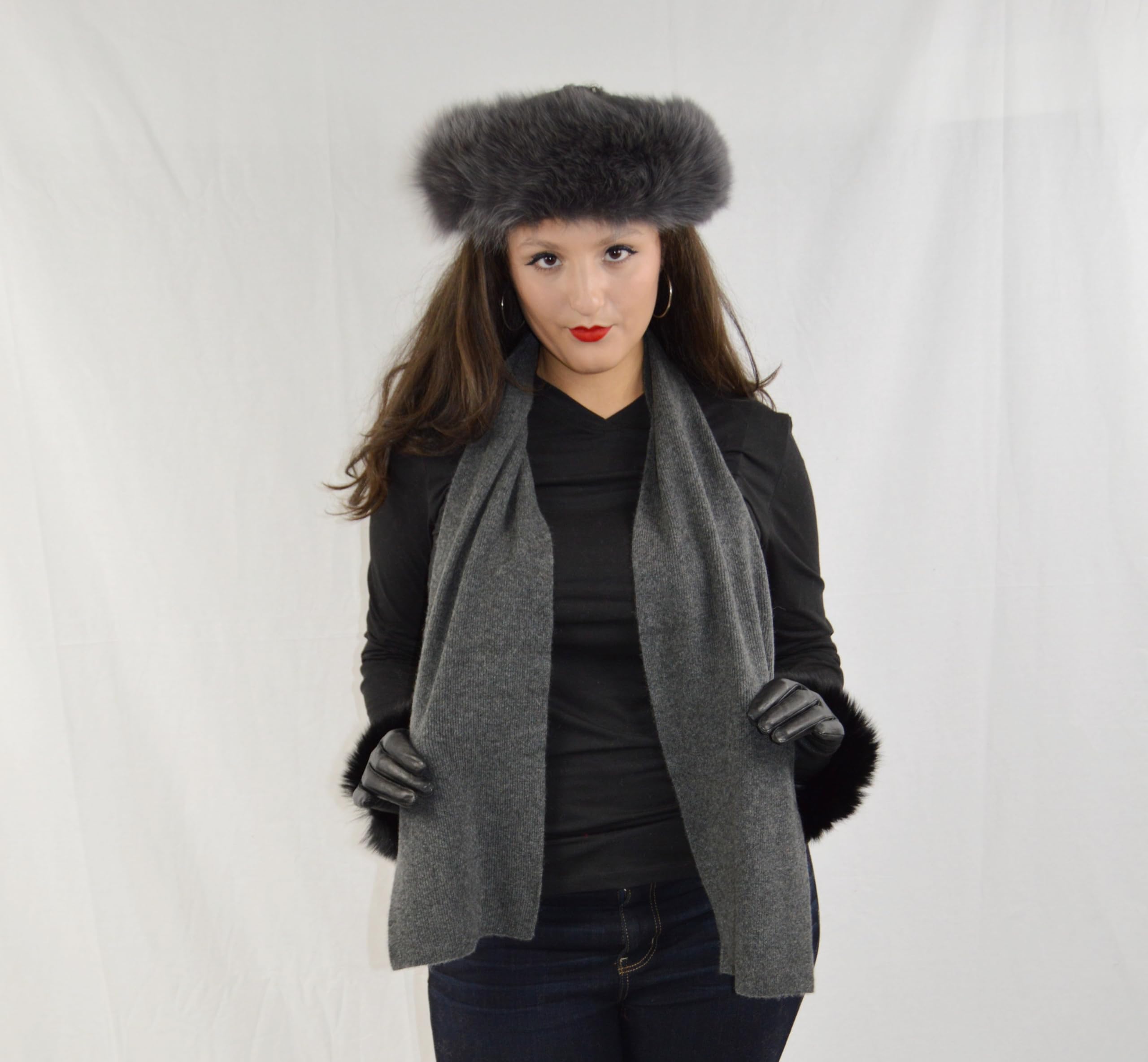 Luxury Fox Fur Headband for Women - Elegant Mink Hair Scarf & Winter Headwear - Perfect for Parties, Weddings, and Cold Weather Fashion