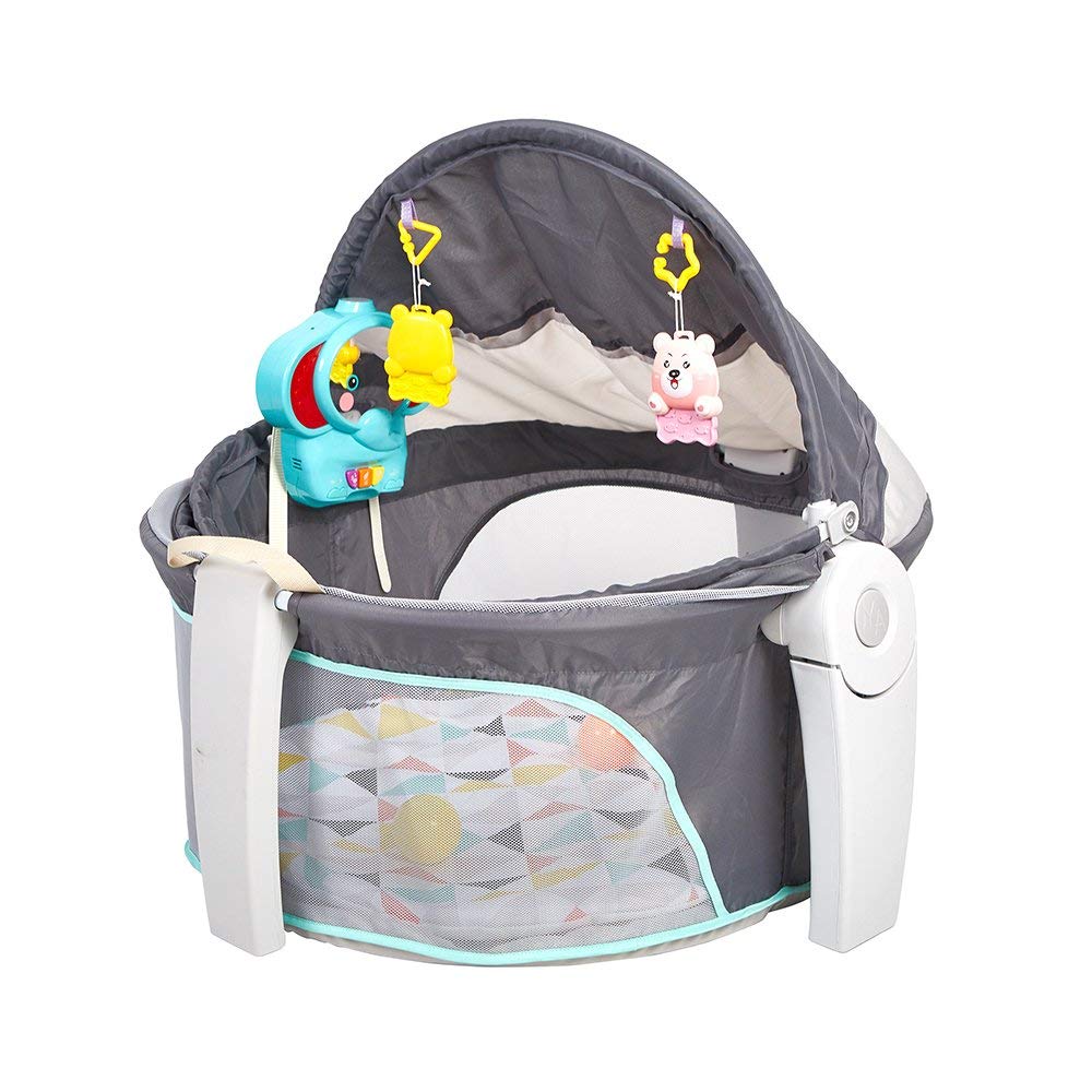 Portable Foldable Travel Infant Bed - Convertible Baby Crib, Playpen & Activity Center for Newborns to Toddlers | Perfect for Home, Travel & Daycare Use