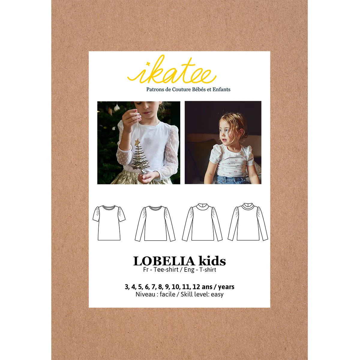Lobelia T-Shirt Pattern for Kids Ages 3-12 | Trendy Floral Print Cotton Tee for Boys & Girls | Perfect for School, Playdates & Family Outings