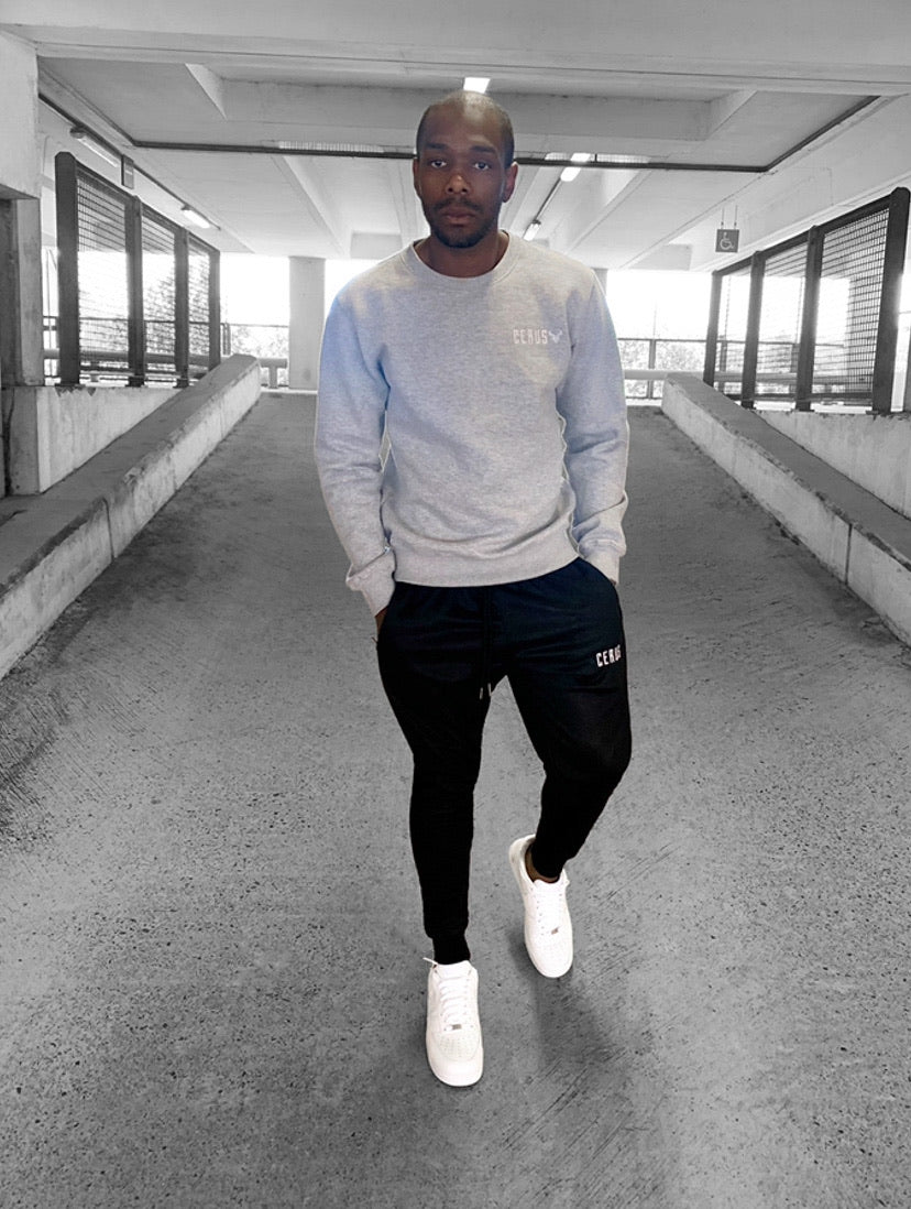 Cerus Grey Legacy Crew Neck Sweatshirt - Soft Cotton Pullover for Men & Women | Casual Comfort Wear for Everyday, Lounge & Street Style Fashion