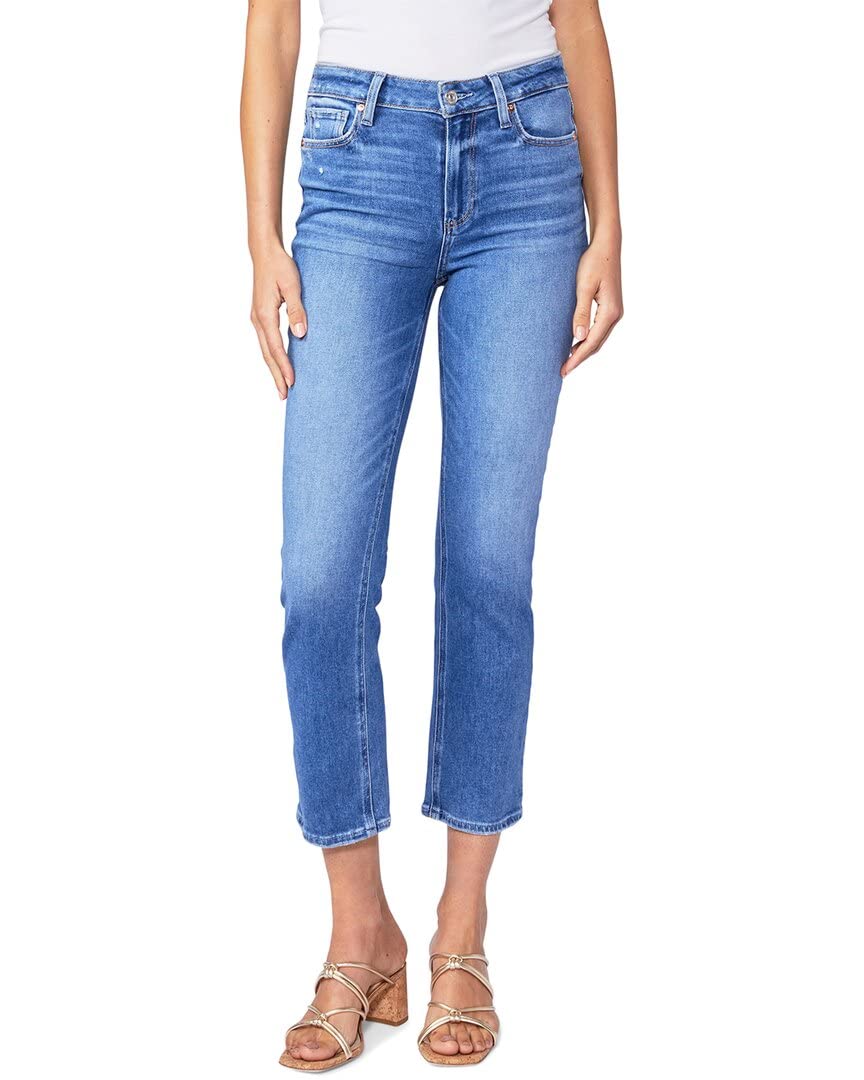 PAIGE Women's Cindy Crop Jeans - High Waist Distressed Denim Skinny Jeans for Women | Perfect for Casual Wear, Date Night & Everyday Outfits