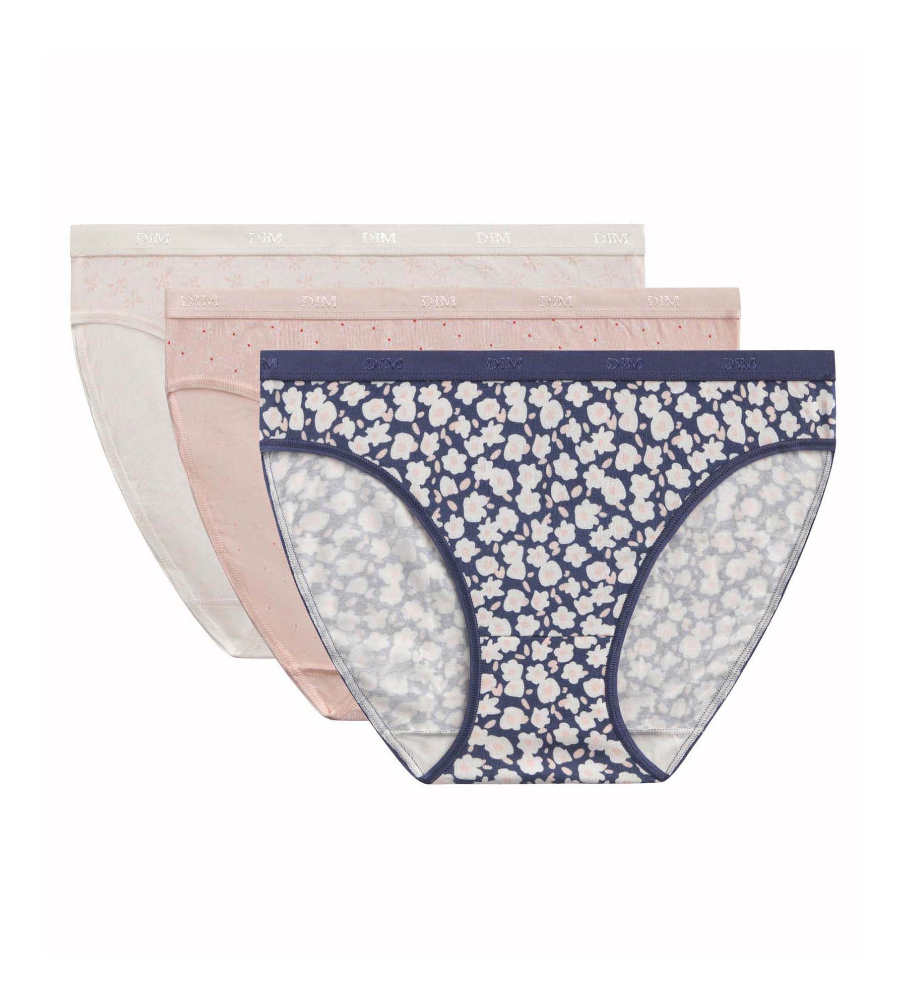 3 Pack Women's Cotton Stretch Floral Print Underwear - Soft & Breathable for Everyday Comfort, Sleep & Lounge Wear