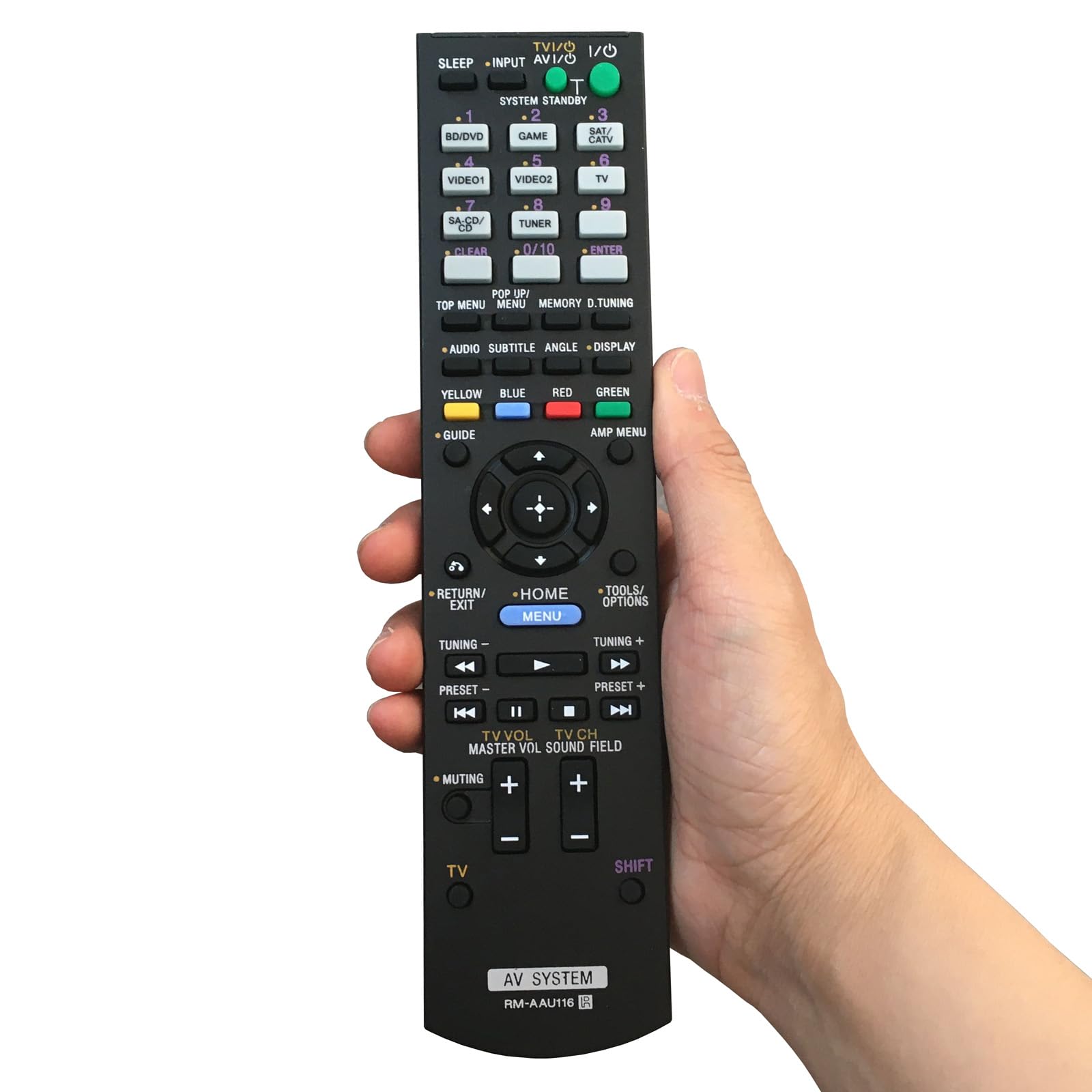 Original Sony RM-AAU116 Replacement Remote Control for STR-DH740/STR-DH830 AV Receiver - Perfect for Home Theater & Entertainment System Setup