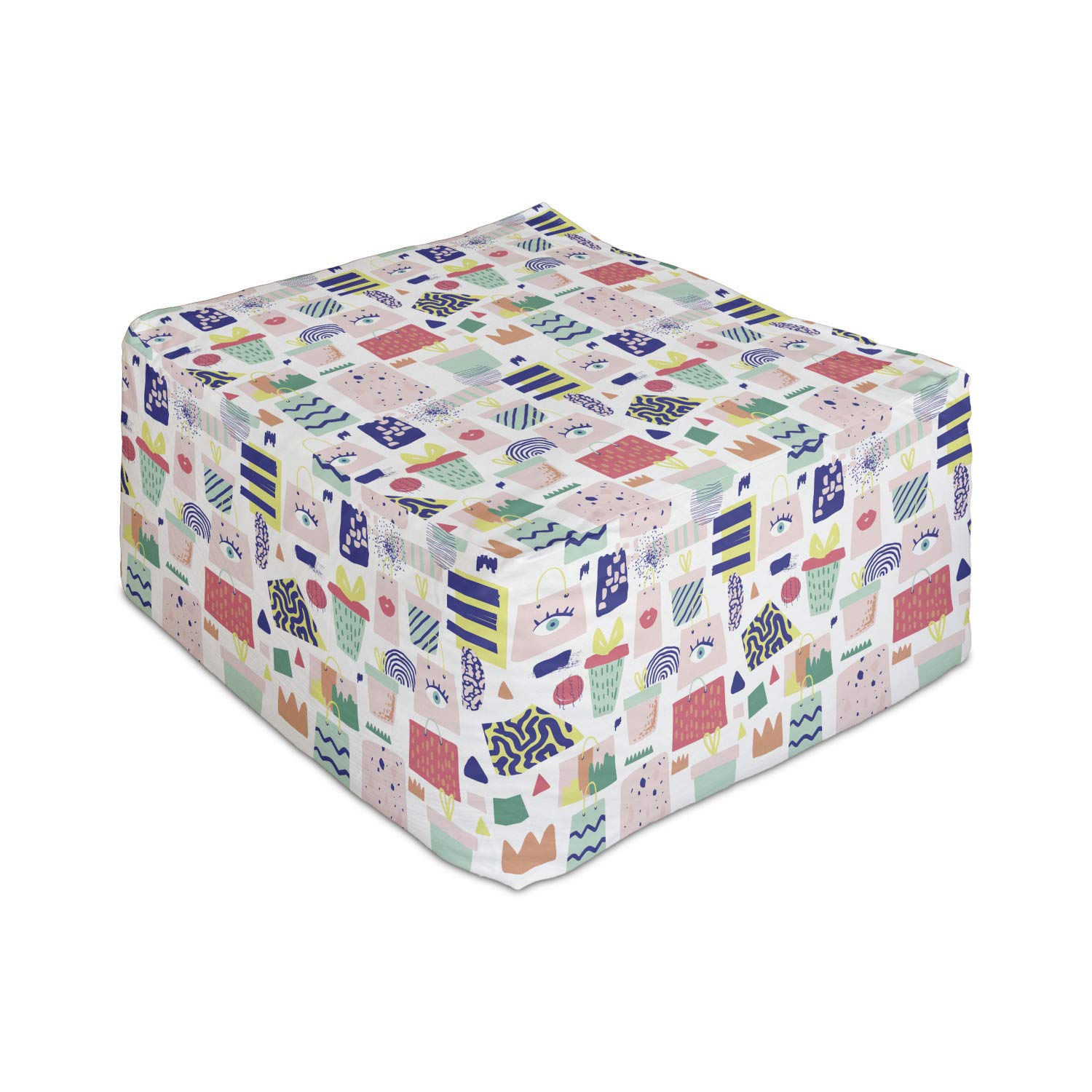 Ambesonne Modern Rectangle Pouf Ottoman - 25