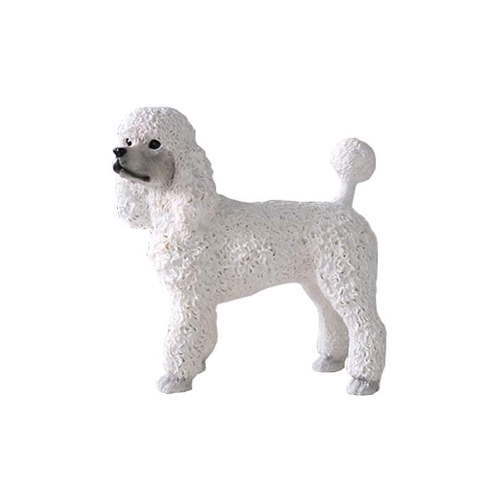 Realistic Poodle Statue - Outdoor Garden Decor, Simulation Animal Sculpture for Yard, Patio & Fairy Garden - Durable Resin Dog Ornament for Lawn & Landscape Decoration
