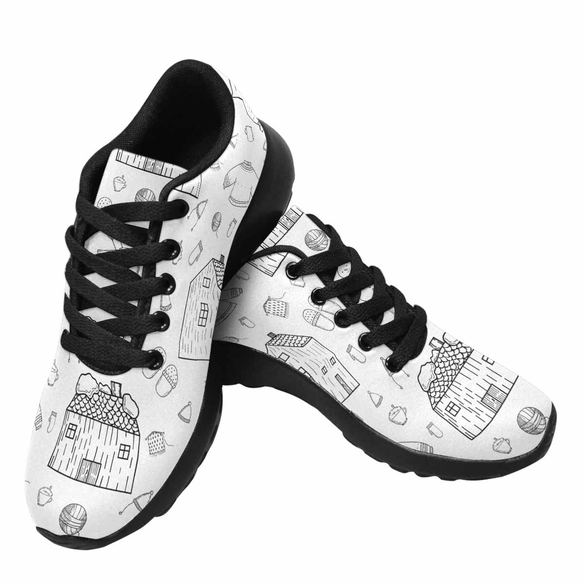 InterestPrint Women's Running Shoes - Breathable Athletic Tennis Sneakers for Women | Christmas Snowman Design | Perfect for Jogging, Gym Workouts & Casual Wear