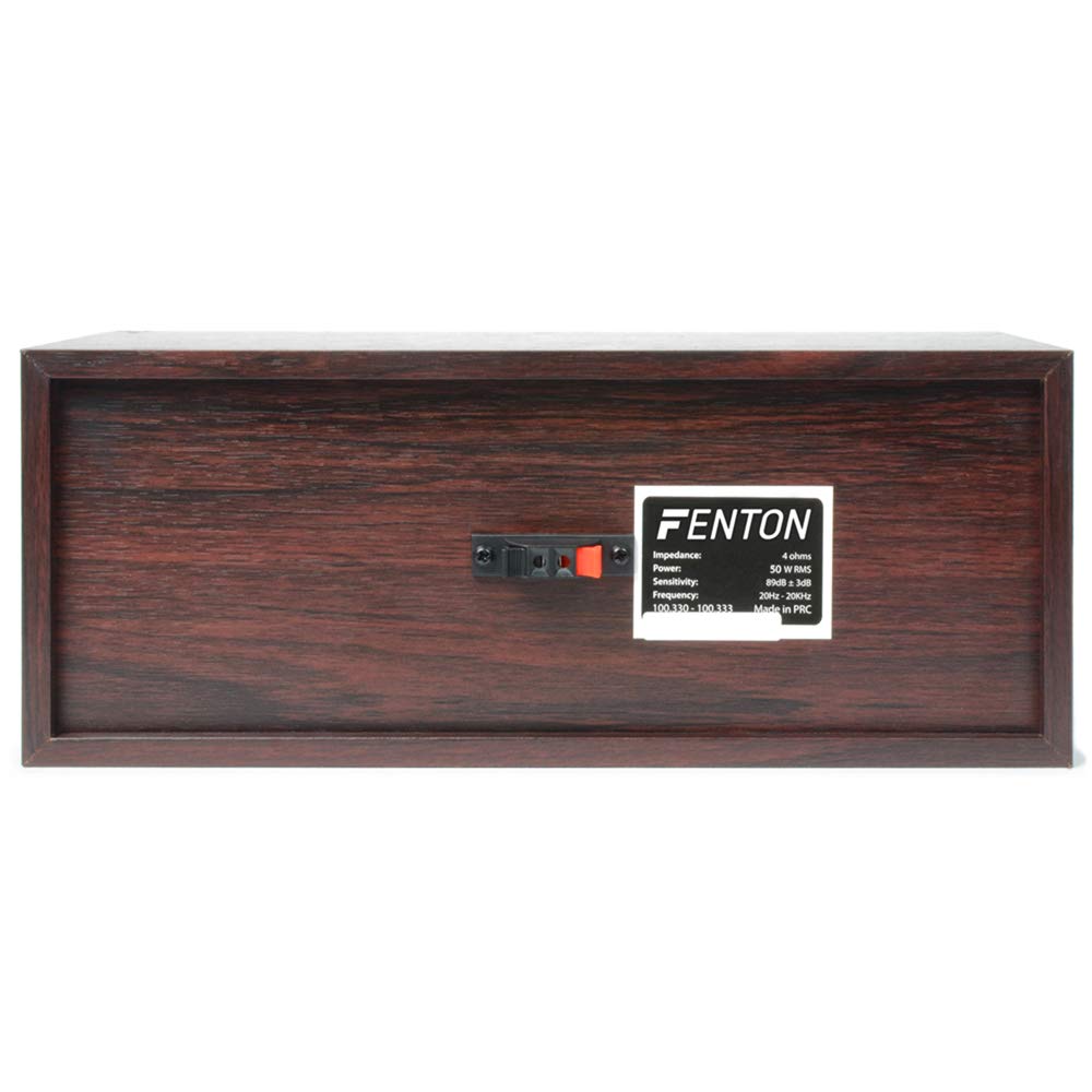 Fenton 5.0 Surround Sound Speaker System - 1150W Home Theater Speakers with Walnut Finish, 3-Way Tower & 2-Way Satellite Speakers, Wall Mountable - Perfect for Movie Nights, Gaming, and Music Listening