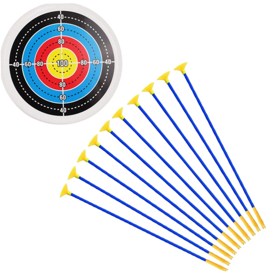 10Pcs Suction Cup Arrows - 16.5 Inch Safe Plastic Archery Set for Kids & Adults | Bow and Arrow Practice Toy with Strong Suction Tips | Perfect for Backyard Games, Birthday Parties & Outdoor Activities