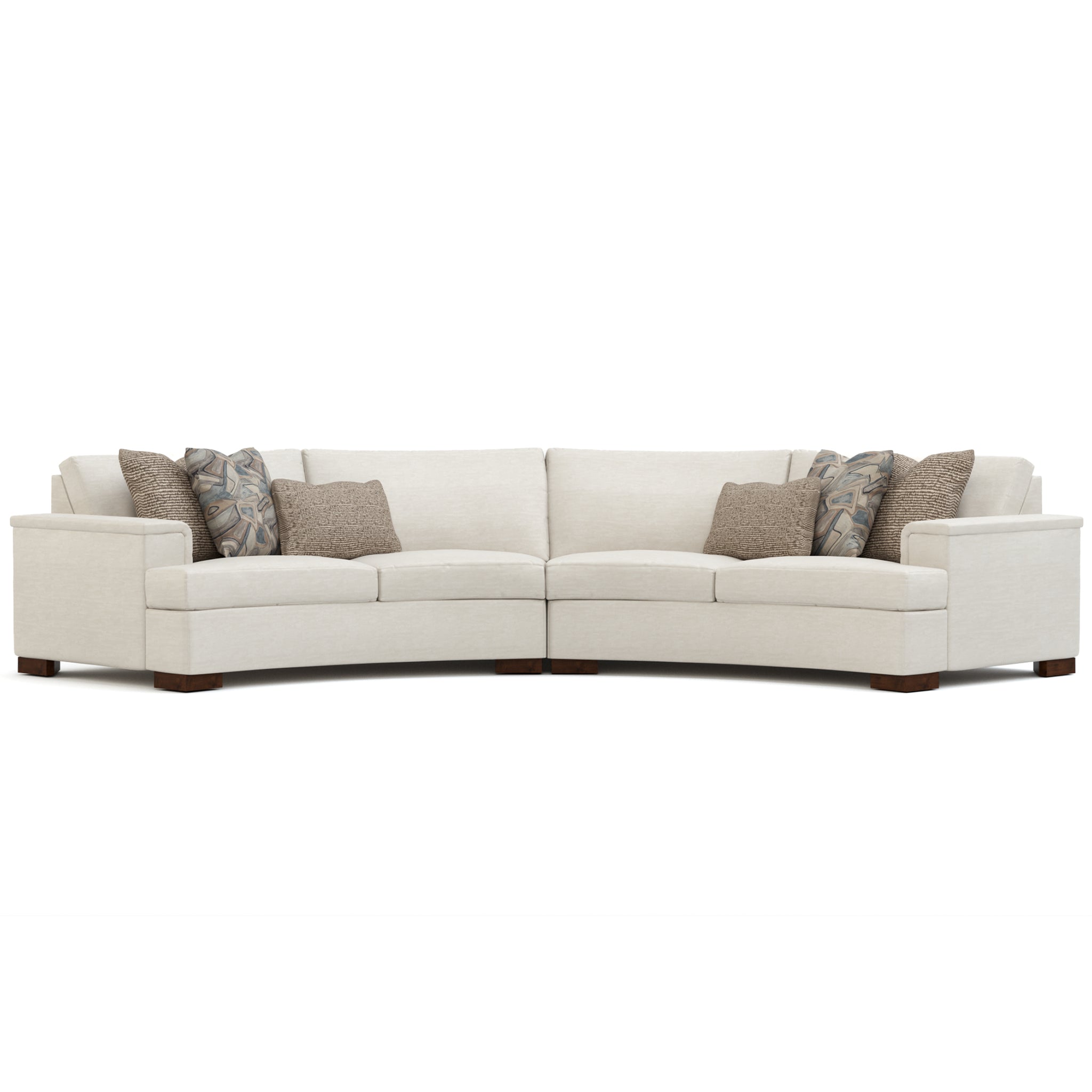 Hayward Small Curved Sectional Sofa - Modern L-Shaped Couch with Reversible Chaise for Living Room, Apartment & Lounge | Comfortable Fabric Upholstery, Sturdy Metal Legs | Perfect for Small Spaces & Cozy Gatherings