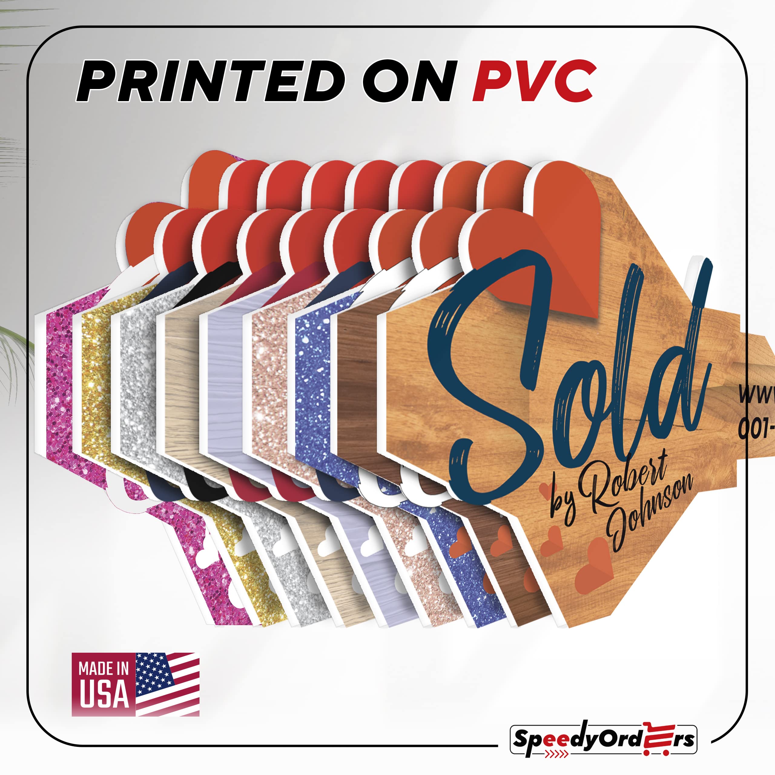 Customized Real Estate Sold Key Prop - Personalized Large Key Sign for Realtors & Agents - Wooden House Key Closing Gift - Brown Heart-Shaped Marketing Tool (Size L) - Perfect for Real Estate Celebrations, Client Gifts & Closing Ceremonies