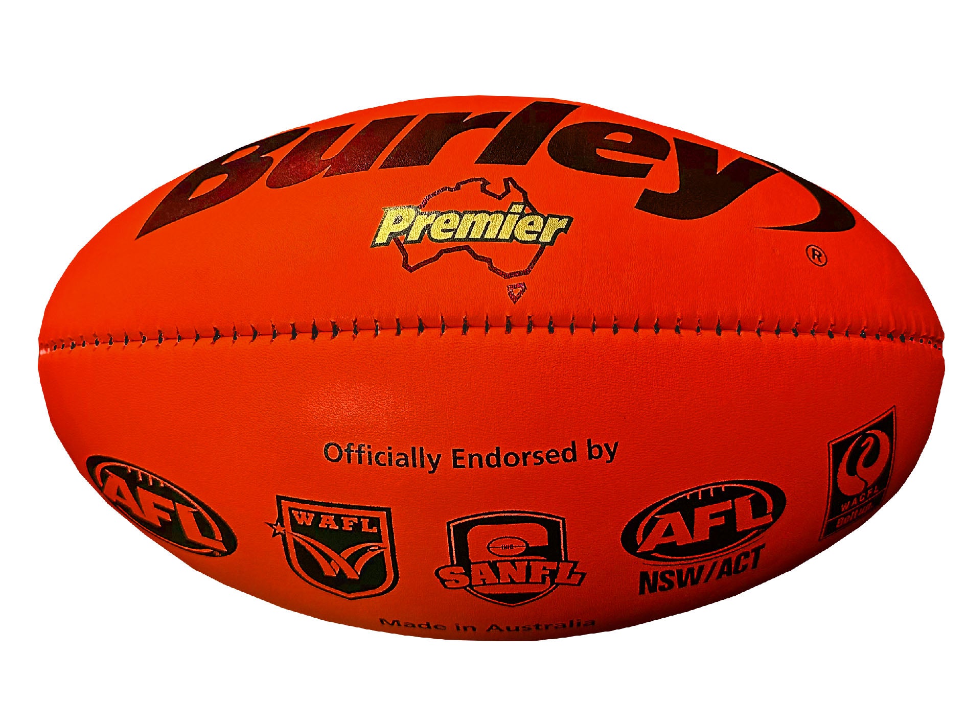 Burley Premier Official Size Red Football - Slightly Blemished | Perfect for Youth Training, Backyard Games & Football Practice