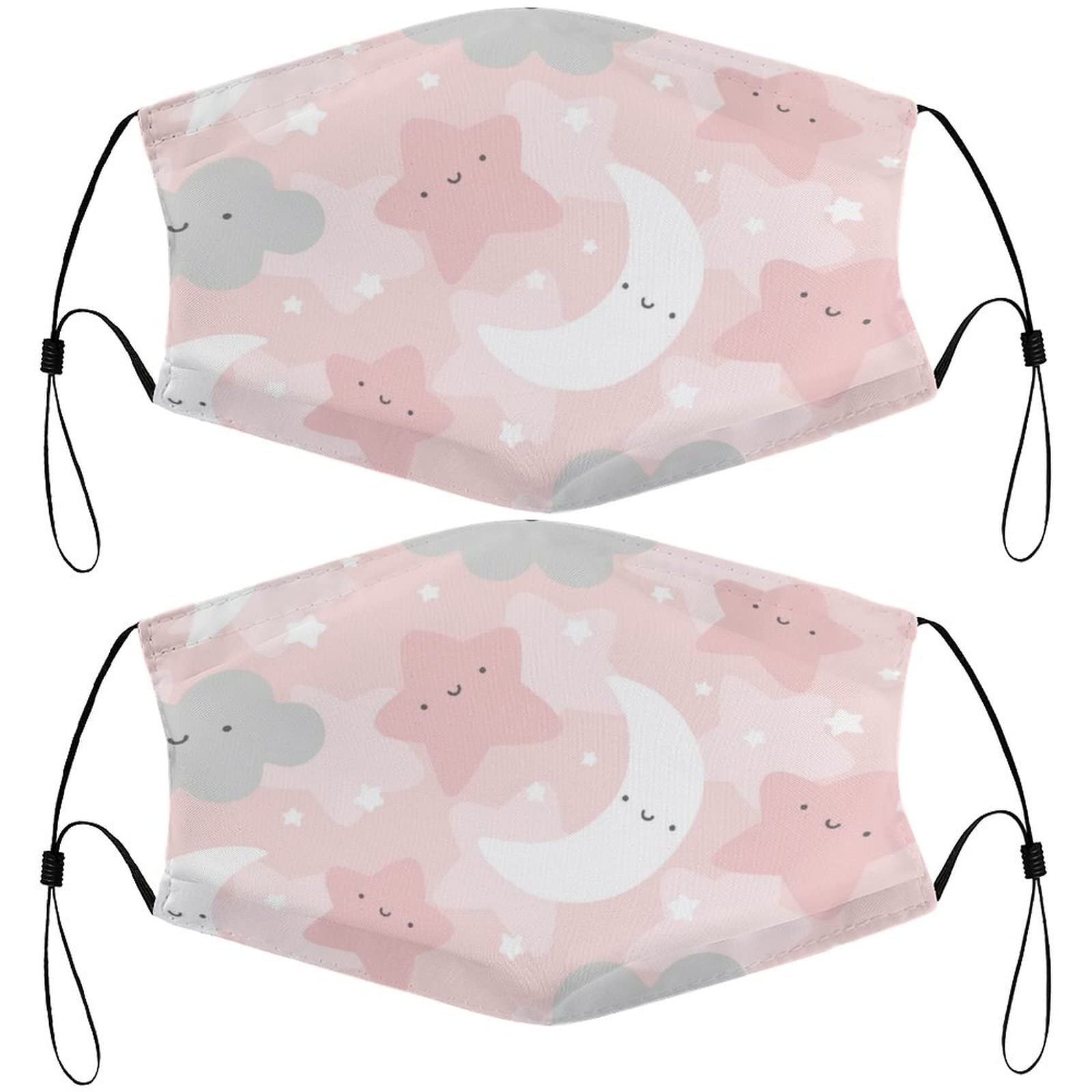 Gradient Ripple Kids Reusable Washable Face Mask with Adjustable Earloop & 4 Filters - Cute Breathable Children's Mask for School, Travel & Outdoor Activities