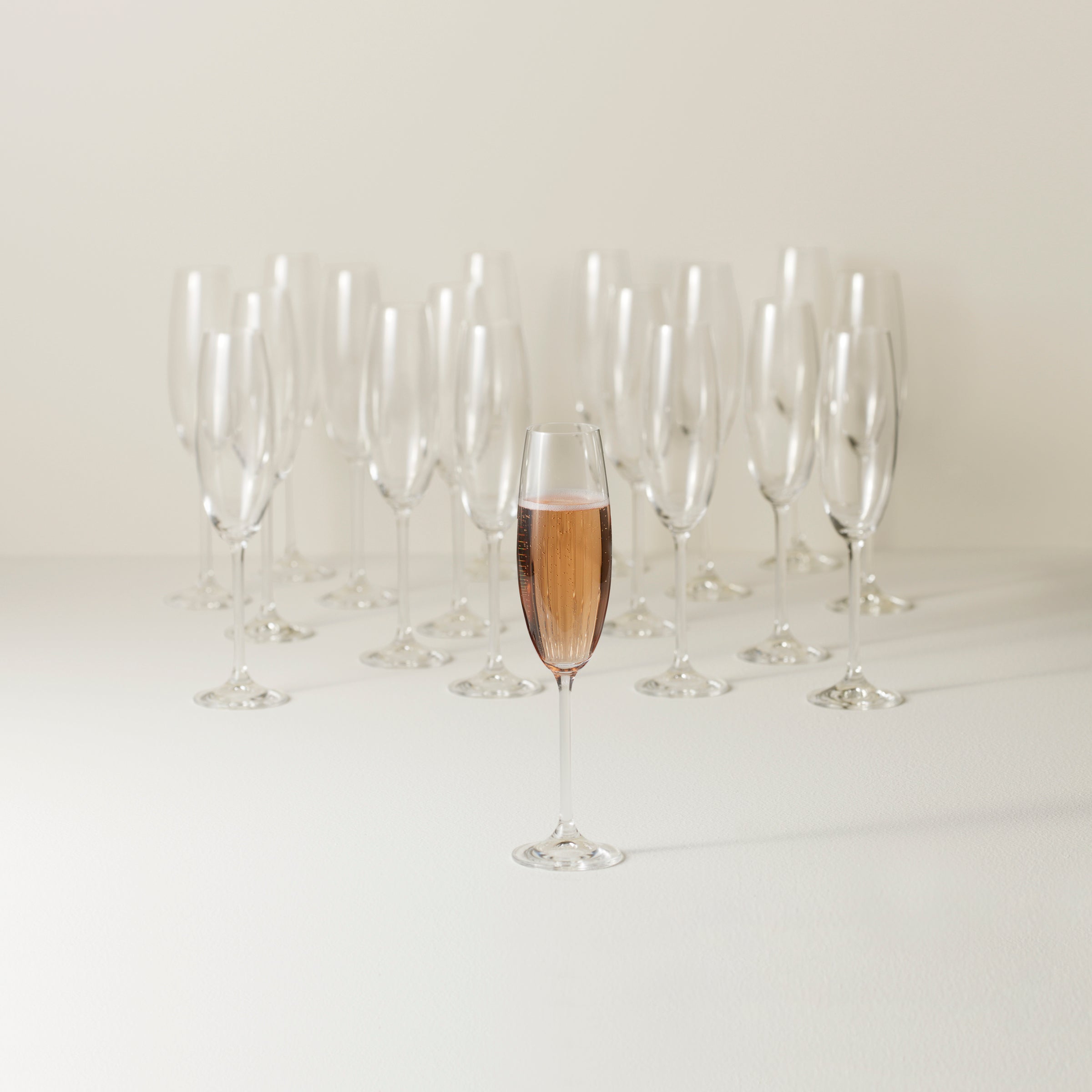 Premium Tuscany Classics Champagne Flute Glasses - Set of 18 Elegant Crystal Clear Wine Glasses for Weddings, Parties & Celebrations - Dishwasher Safe Stemware for Sparkling Wine & Champagne