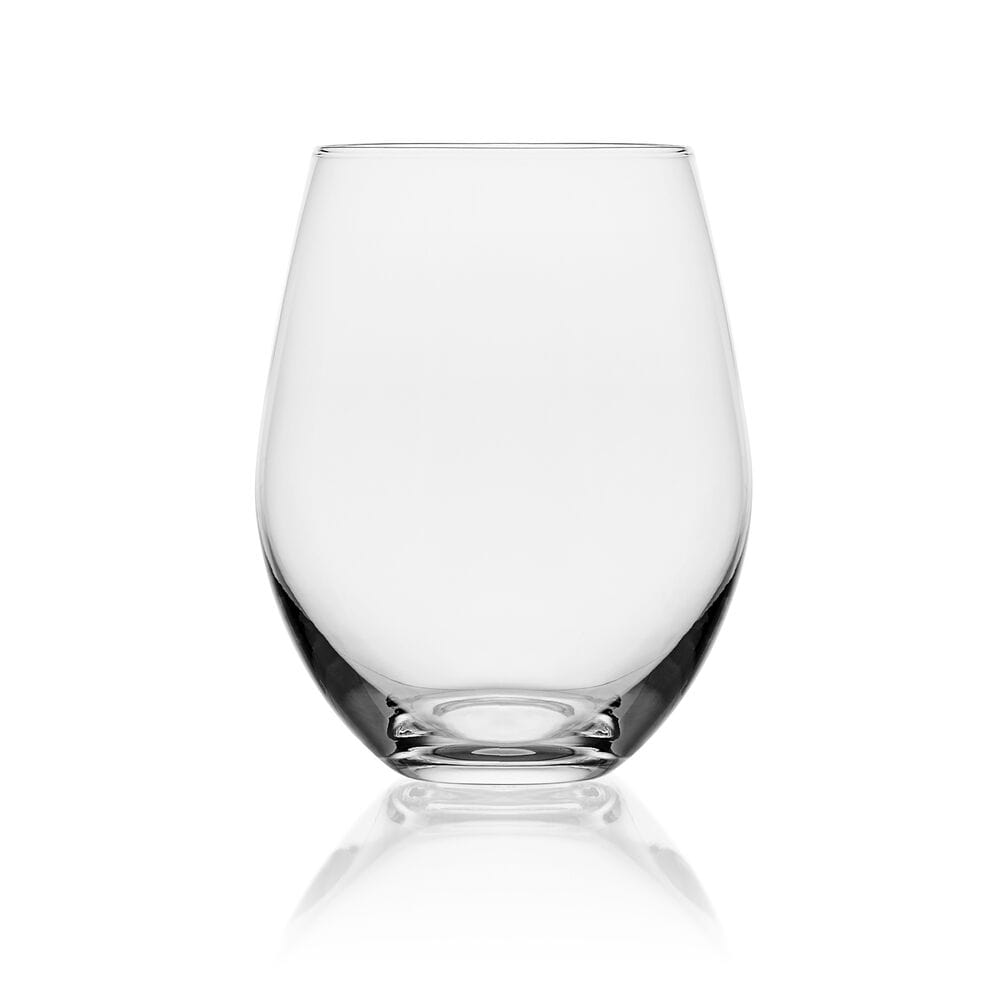 Premium Set of 4 Stemless Wine Glasses - Shatterproof & Dishwasher Safe - Perfect for Parties, Weddings & Home Entertaining